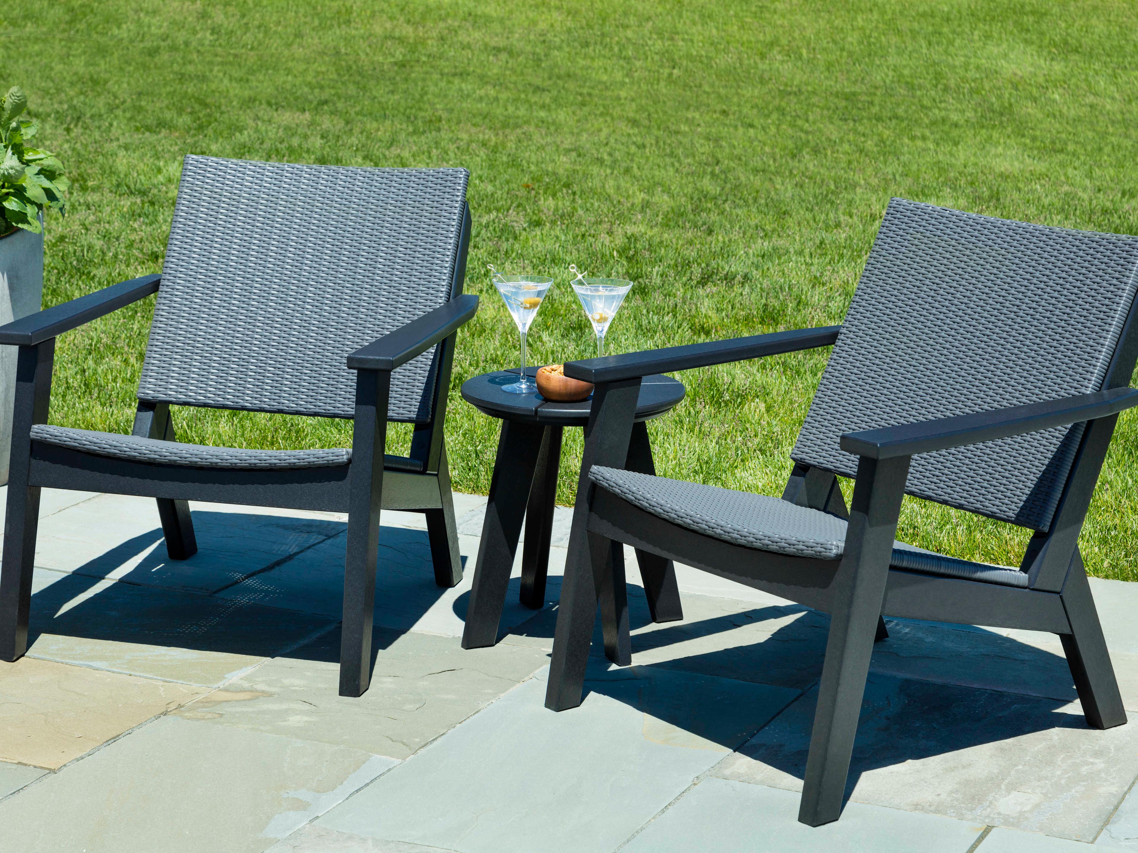 Seaside Casual Mad Recycled Plastic Wicker Outdoor Lounge Chair