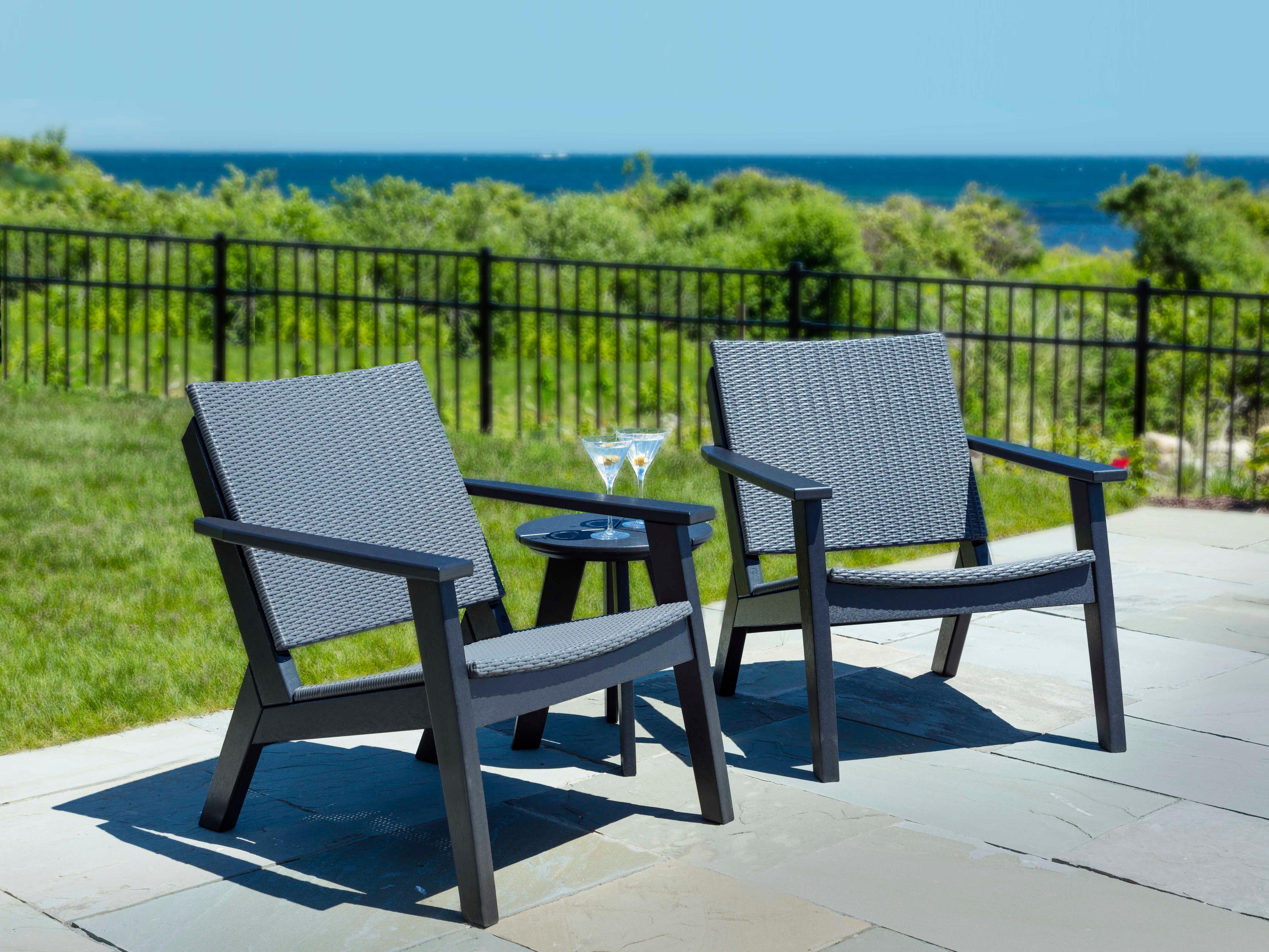 Seaside Casual Mad Recycled Plastic Wicker Outdoor Lounge Chair