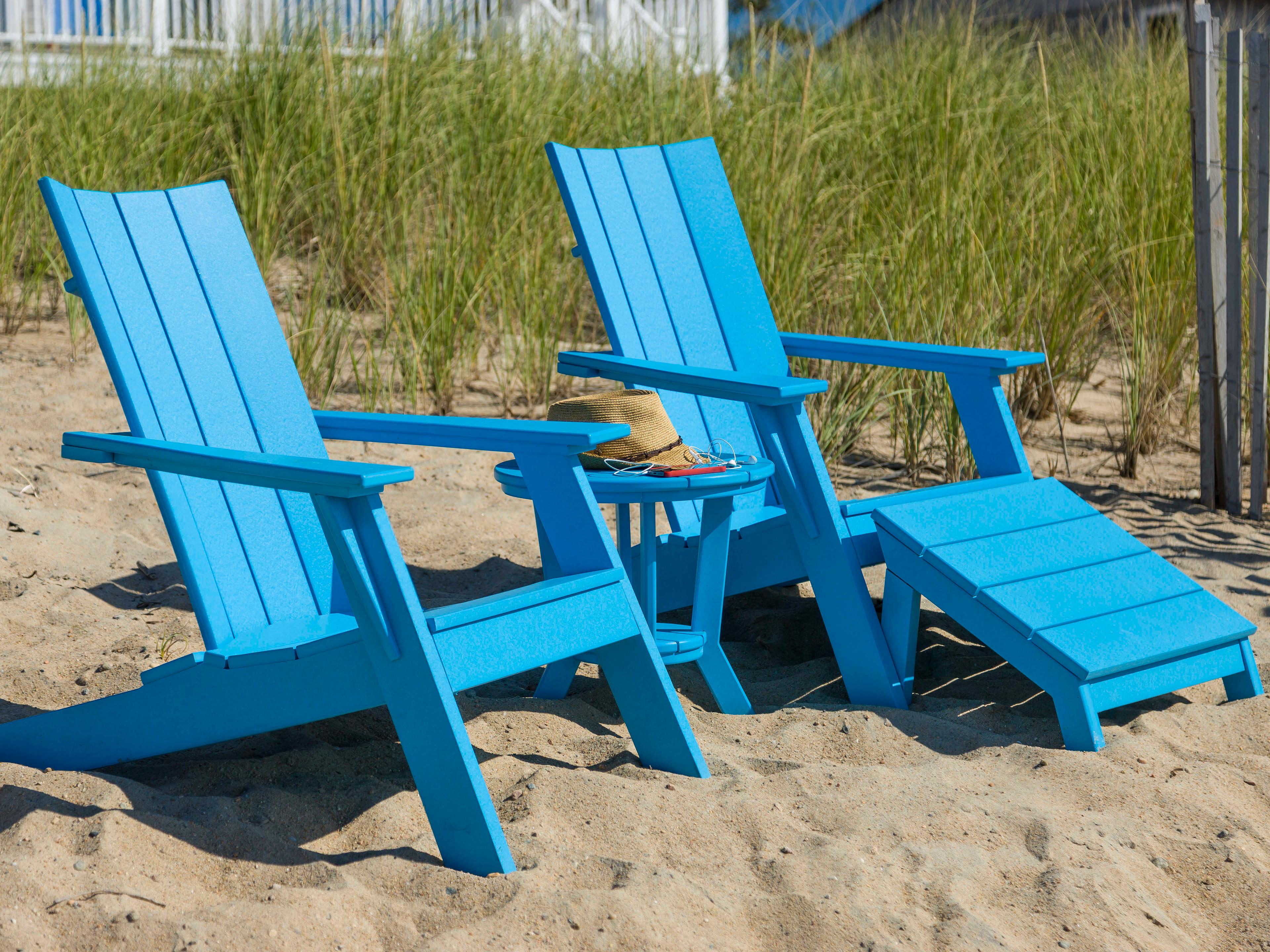 Seaside Casual Mad Recycled Plastic Round Outdoor Patio End Table
