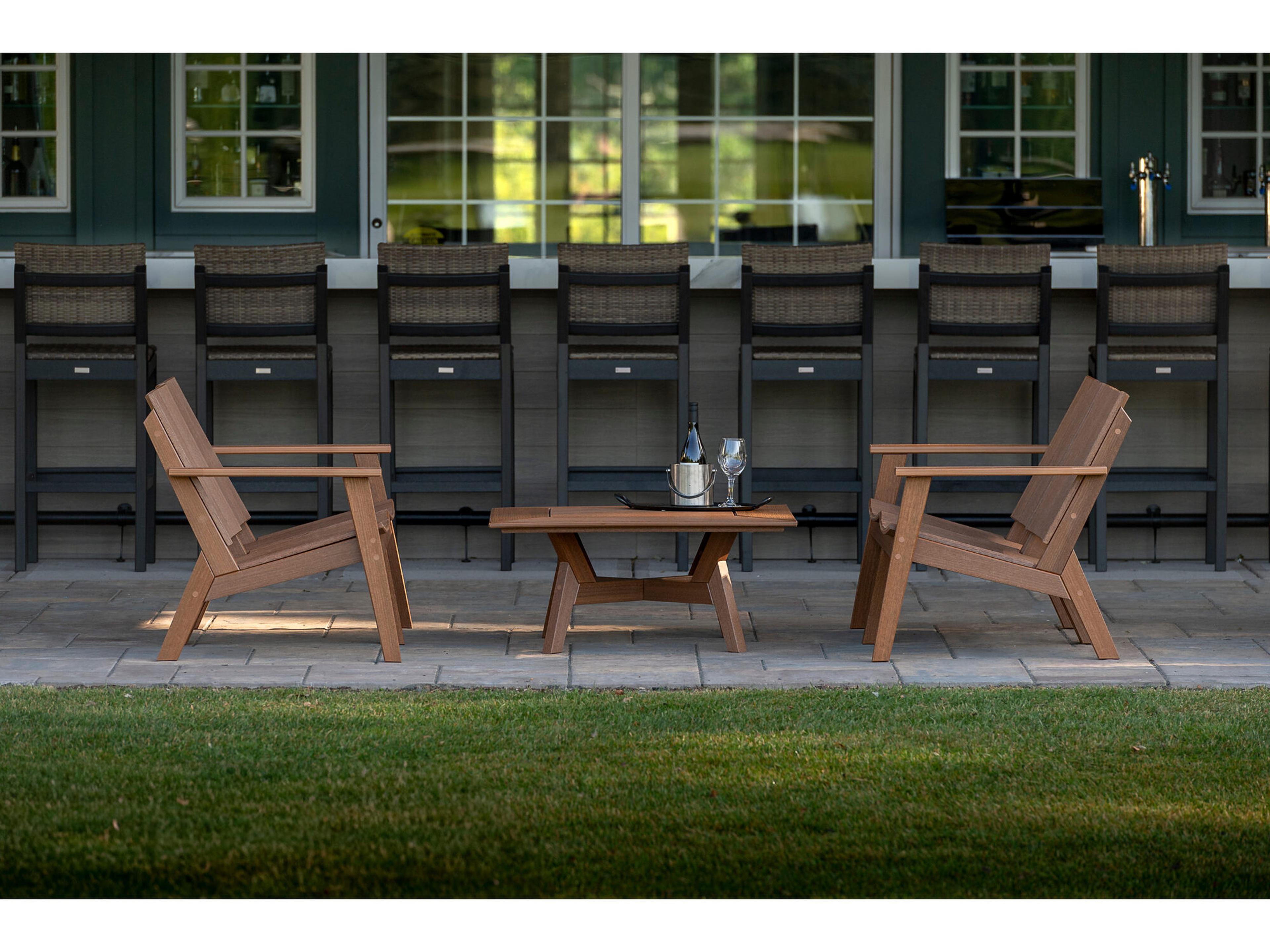 Seaside Casual The Mad Collection Wood Loveseat