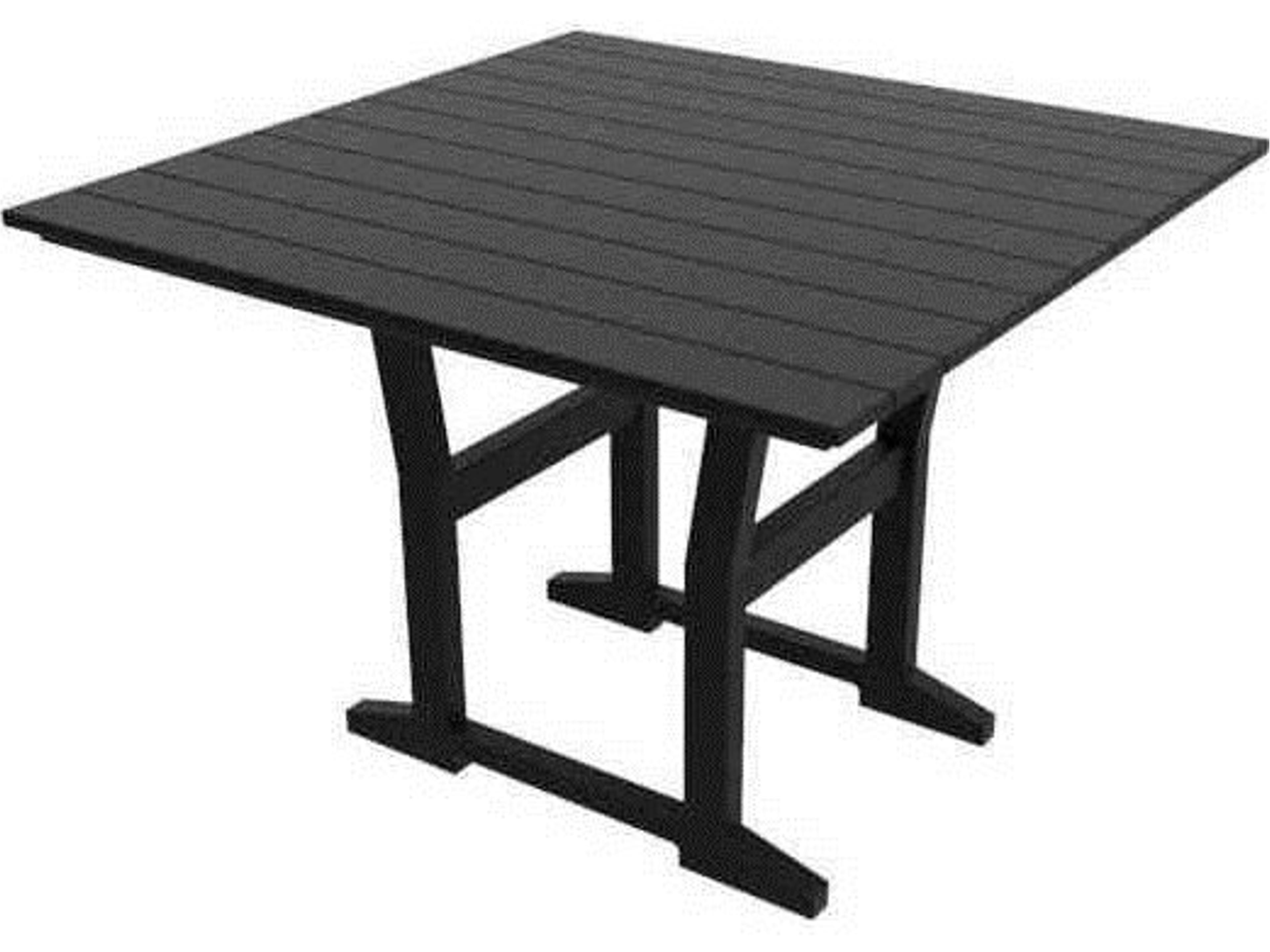 Seaside Casual Coastline Recycled Plastic Cafe Fusion Square Patio Dining Table