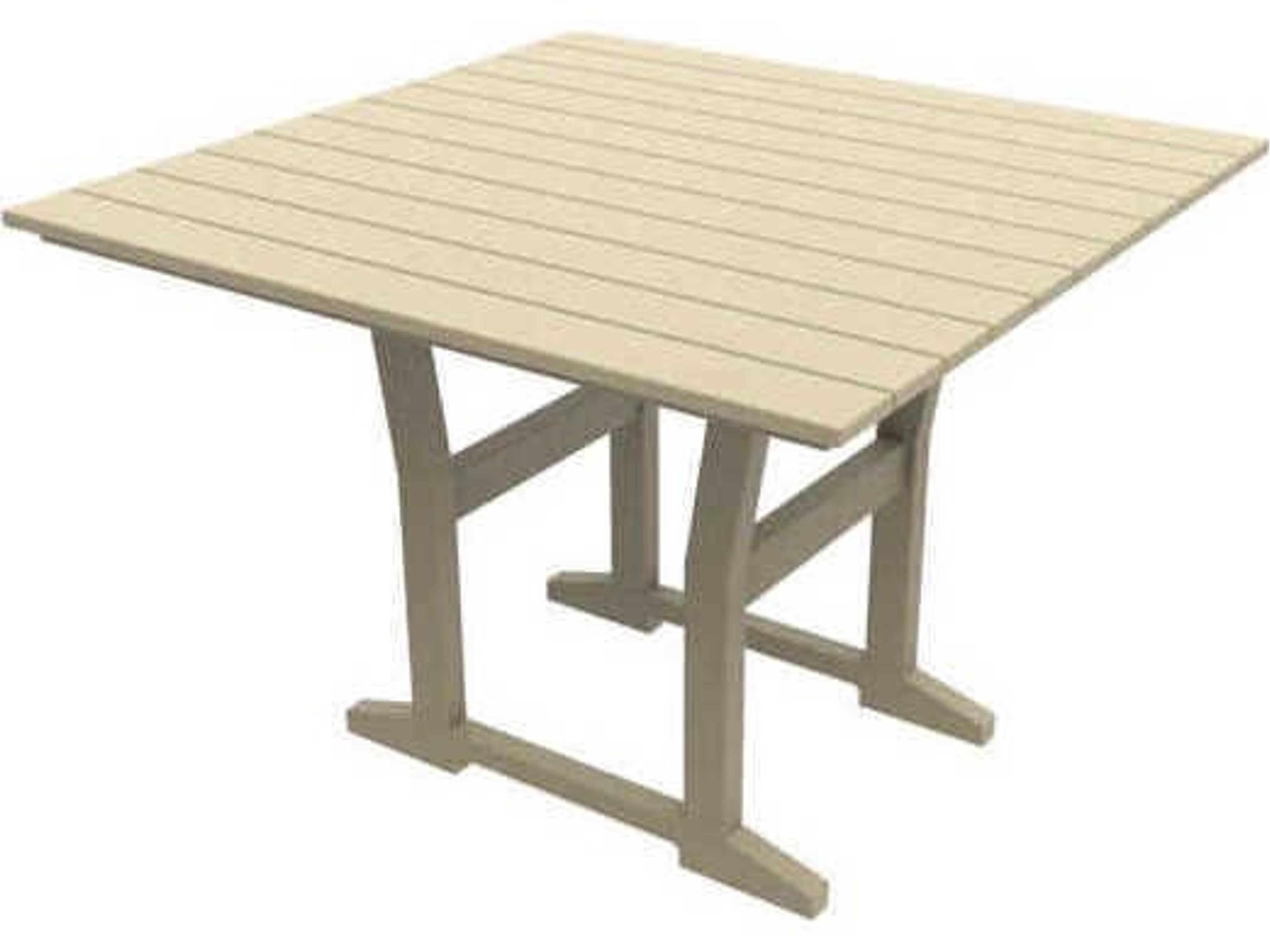 Seaside Casual Coastline Recycled Plastic Cafe Fusion Square Patio Dining Table