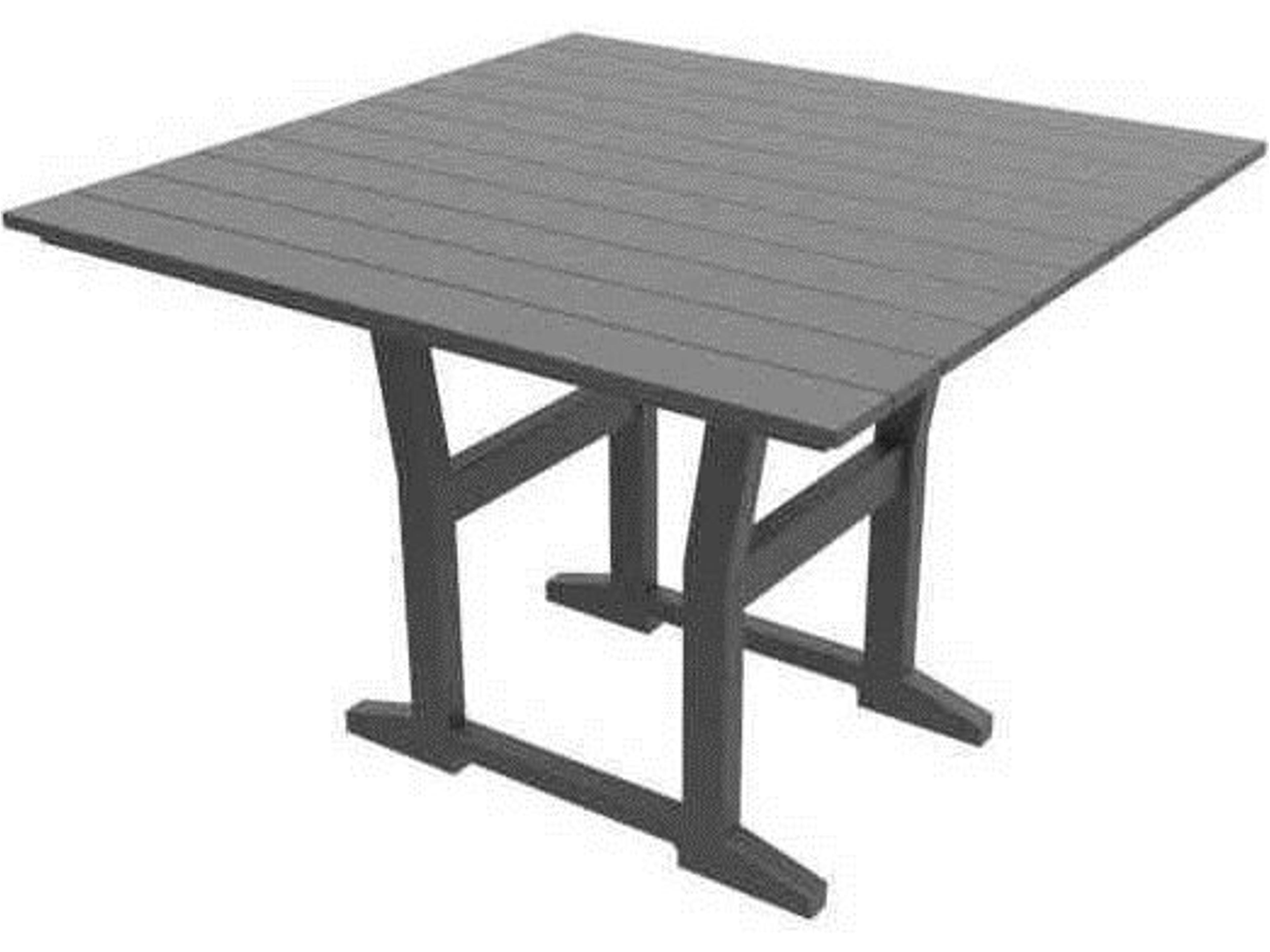 Seaside Casual Coastline Recycled Plastic Cafe Fusion Square Patio Dining Table