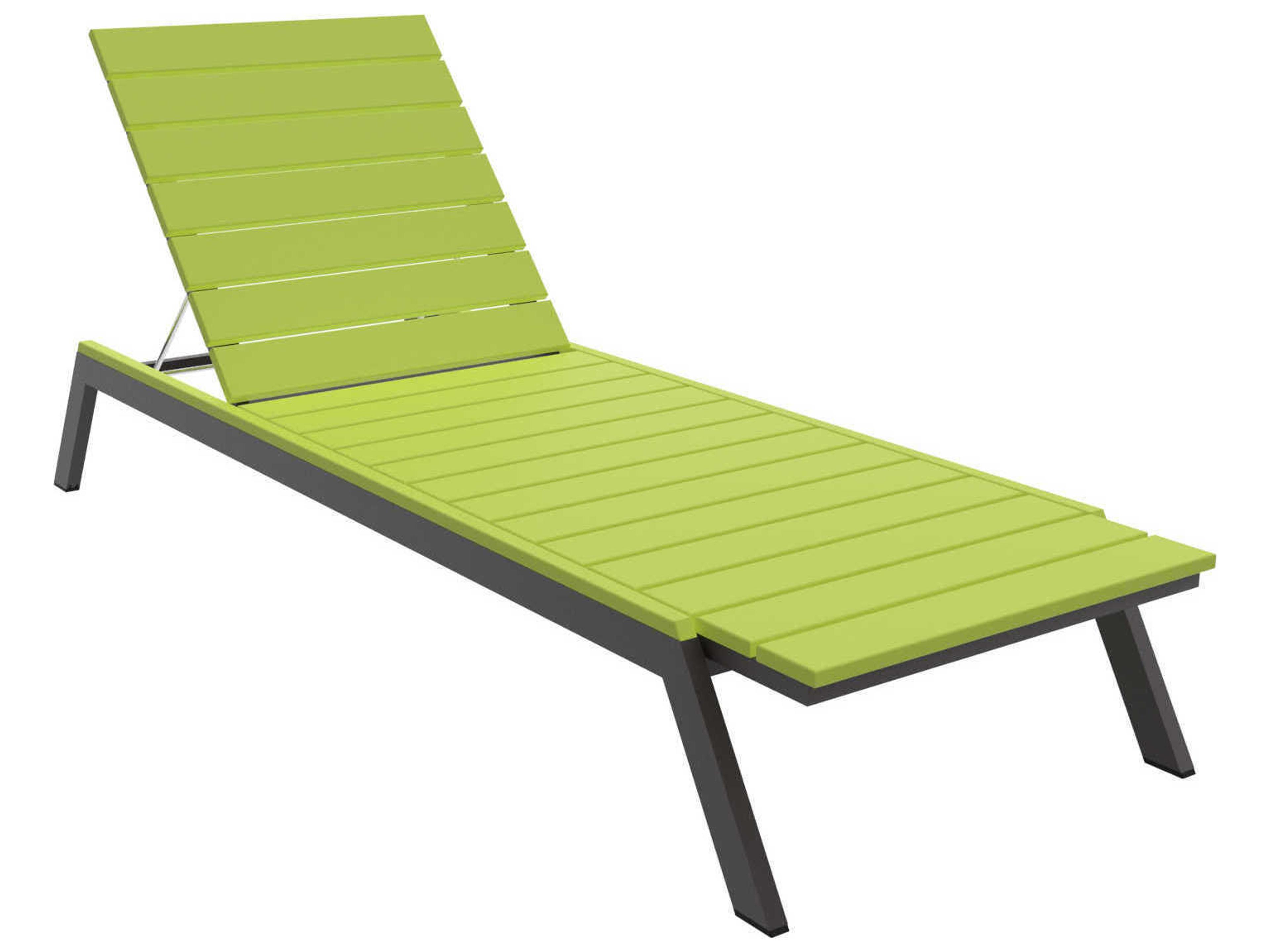 Seaside Casual Mad Aluminum Recycled Plastic Outdoor Patio Chaise Lounge