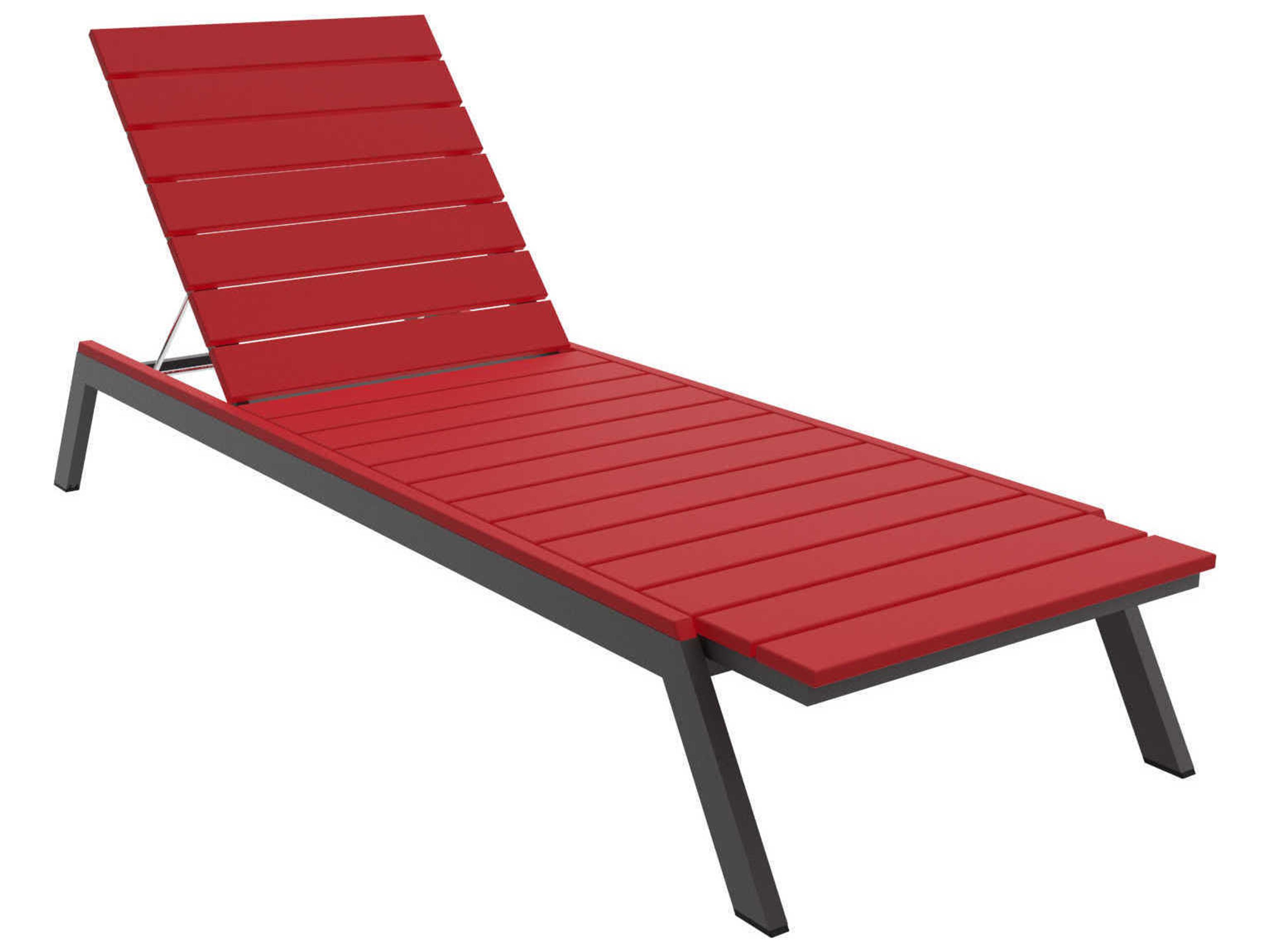 Seaside Casual Mad Aluminum Recycled Plastic Outdoor Patio Chaise Lounge