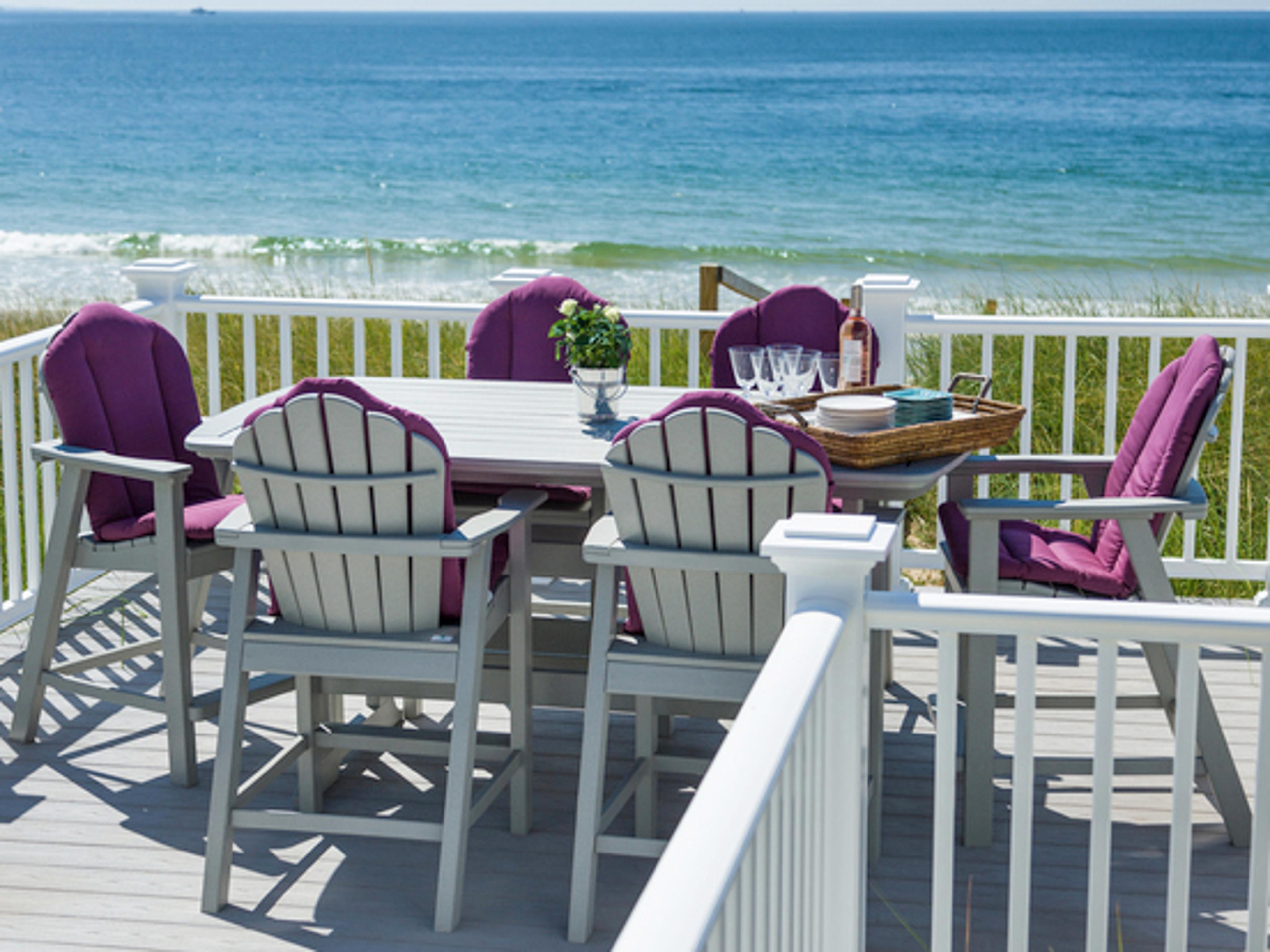 Classic Adirondack Recycled Plastic Outdoor Patio Dining Set