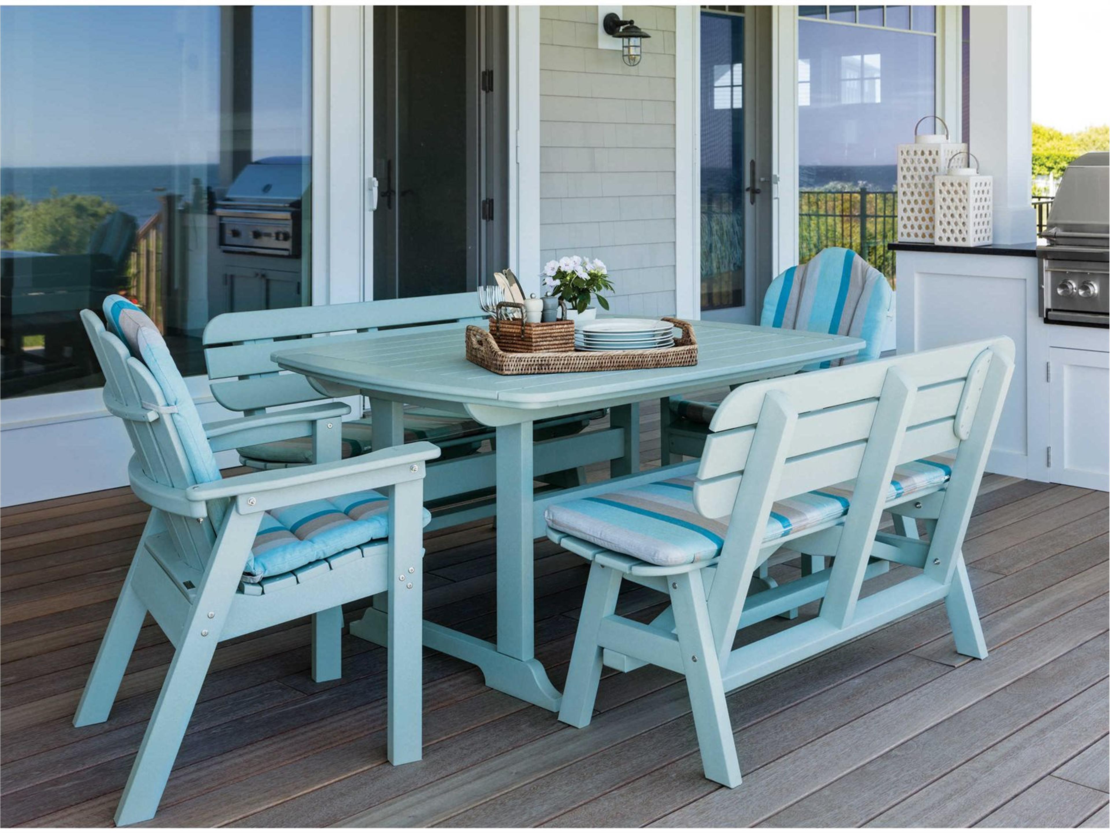 Classic Adirondack Recycled Plastic Outdoor Dining Set
