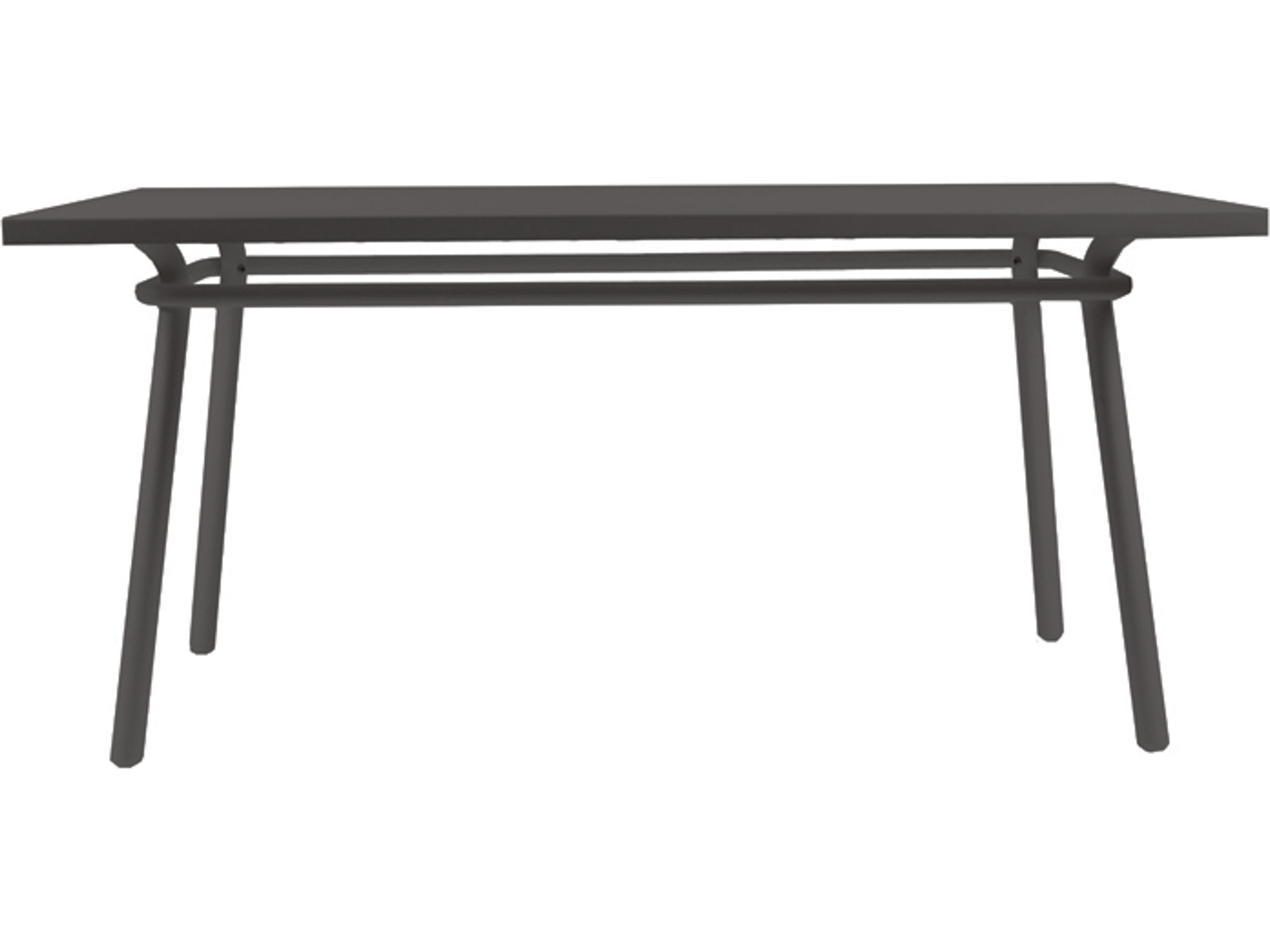 Via Aluminum AW Rectangular Outdoor Dining Table