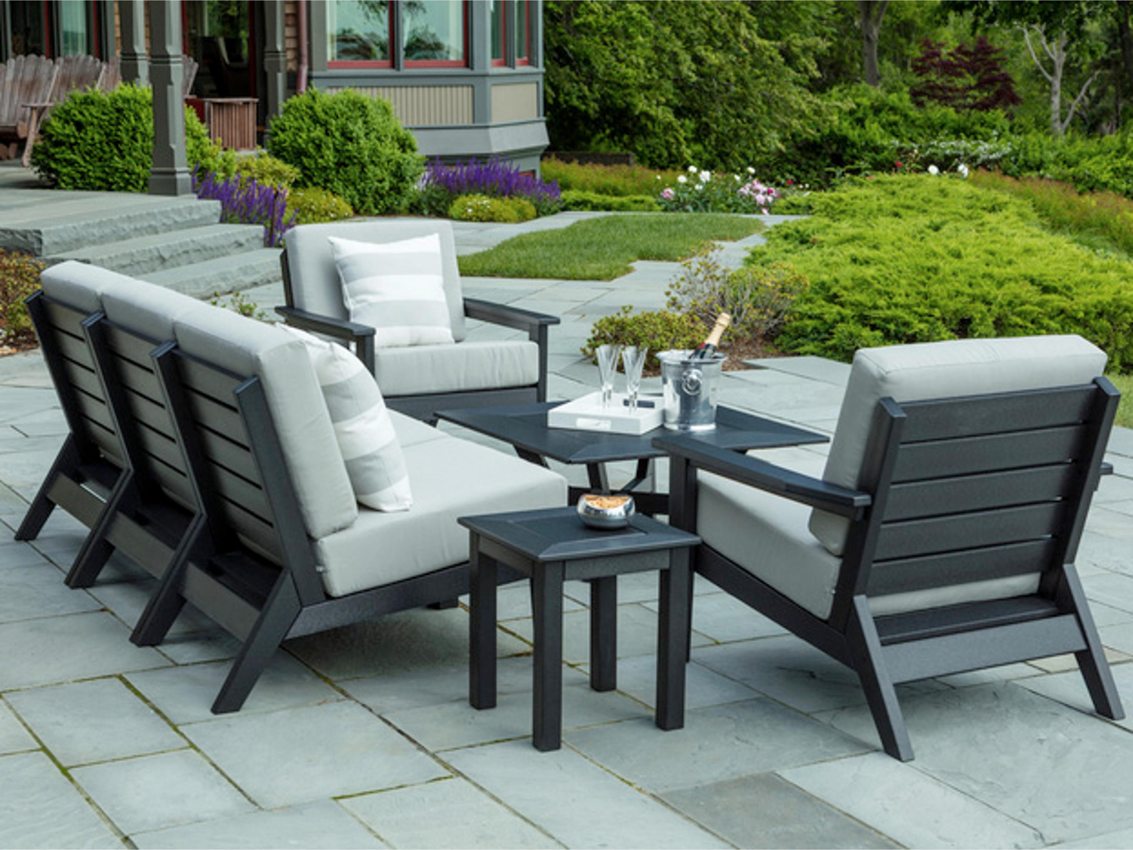 Dex Recycled Plastic Cushion Outdoor Patio Lounge Set