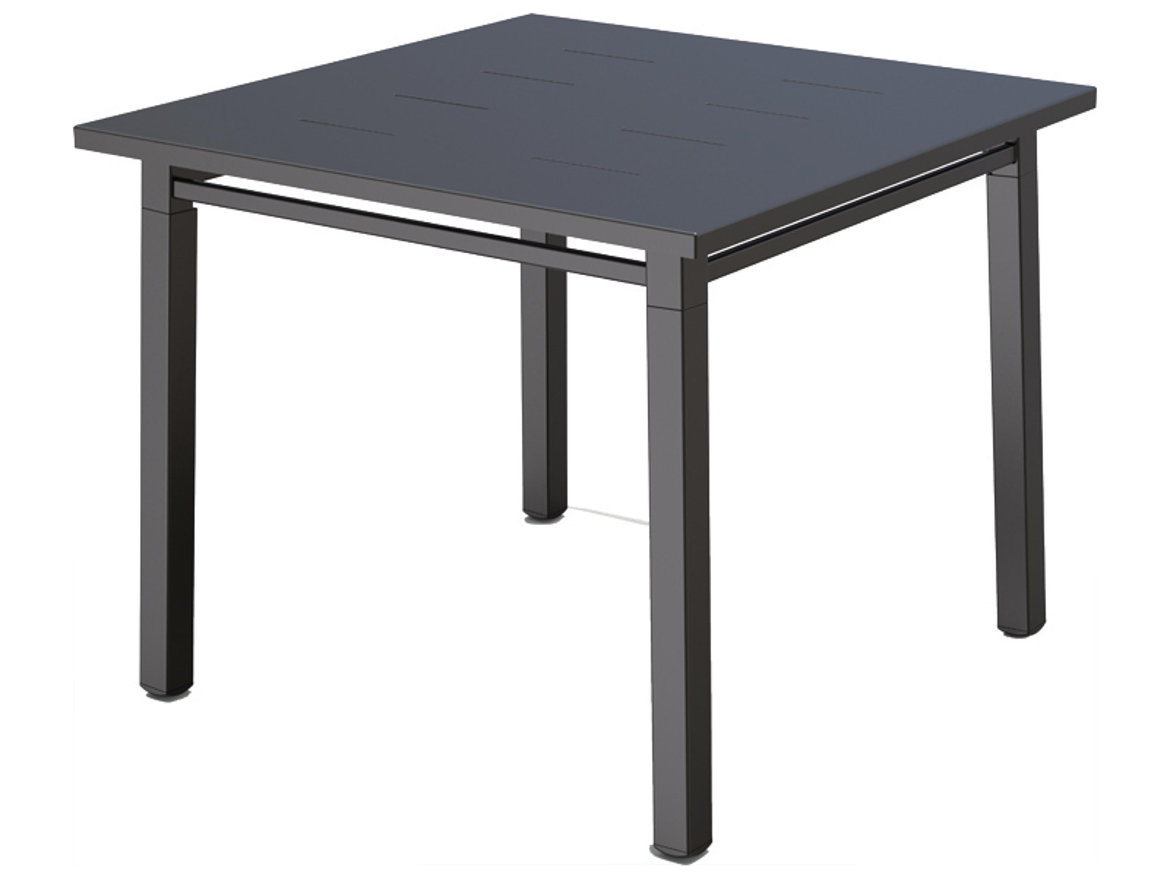 Via Aluminum Square Outdoor Patio Dining Table