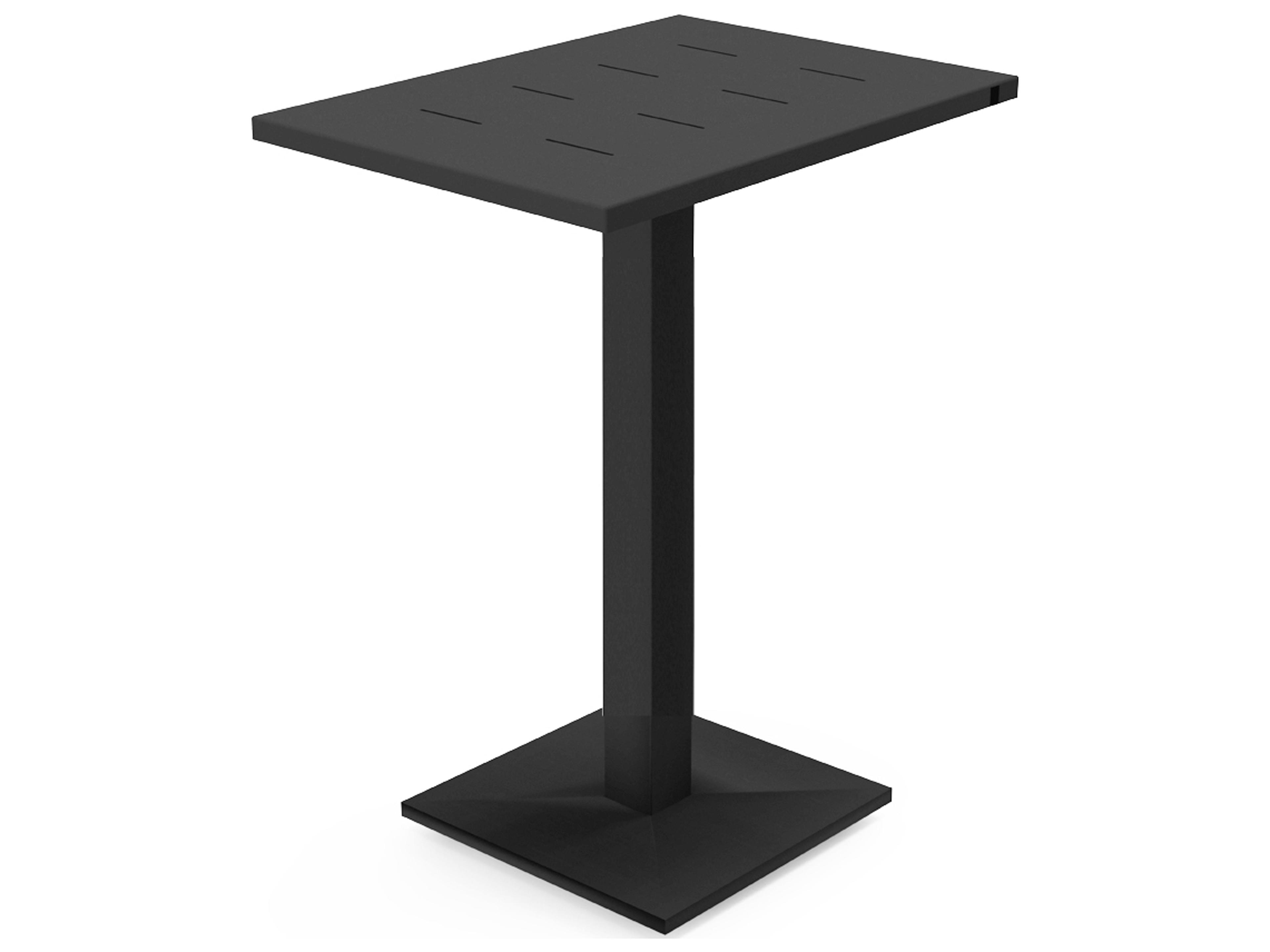 Via Aluminum Rectangular Outdoor Bar Table