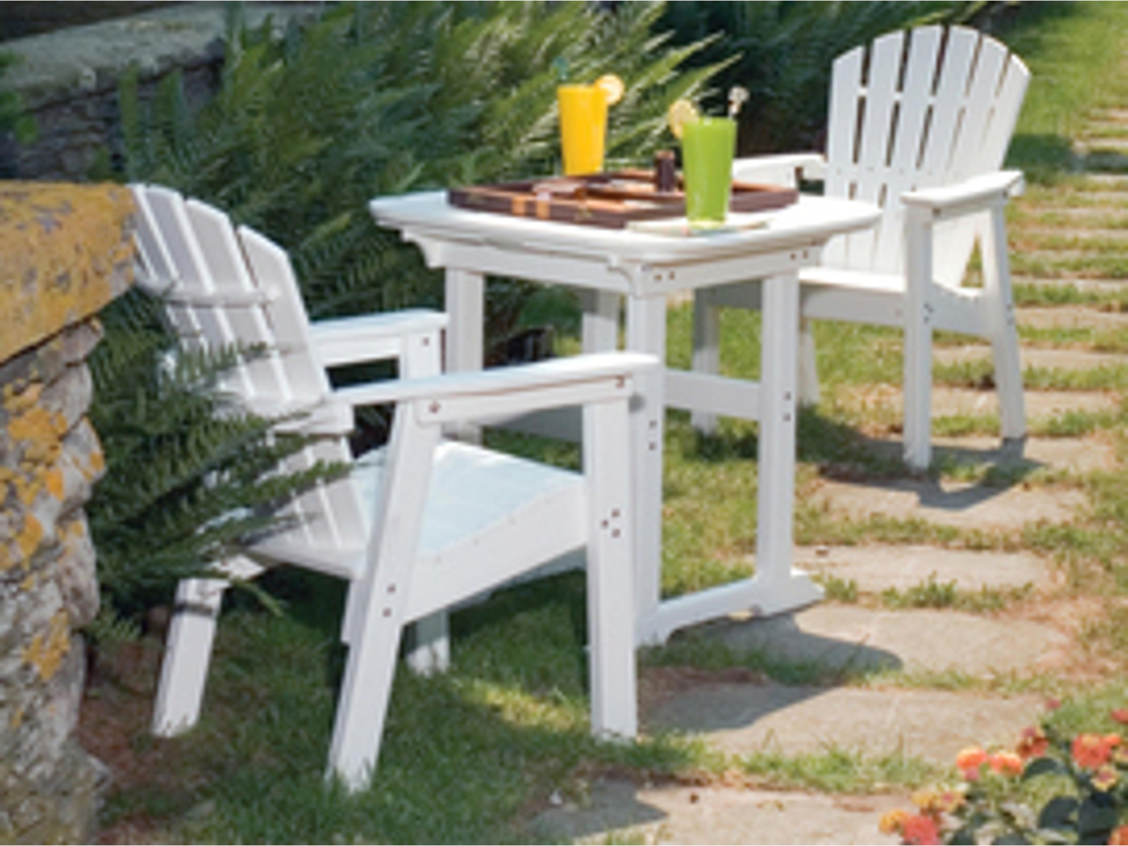 Shellback Adirondack Recycled Plastic Patio Dining Set