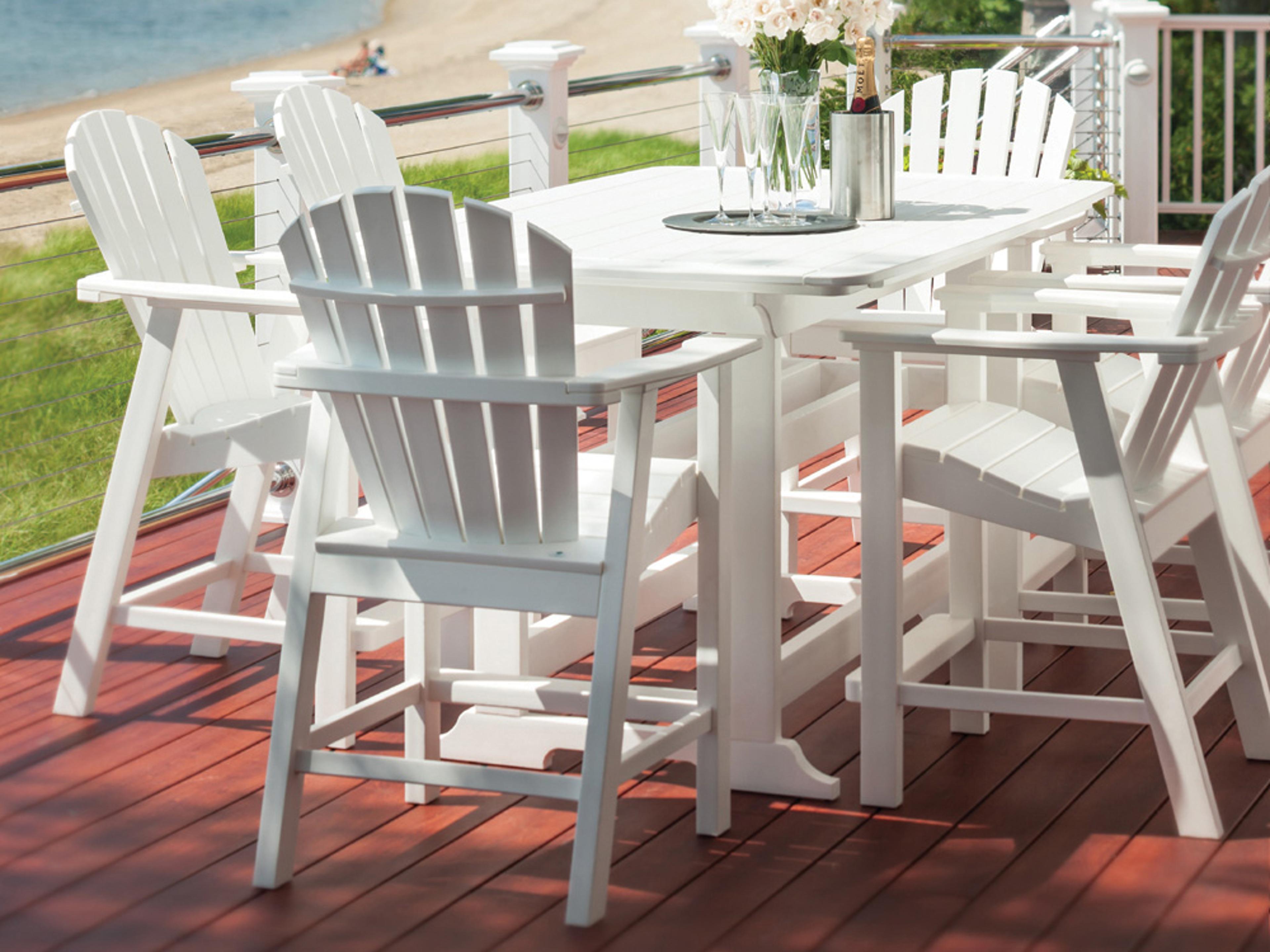 Shellback Adirondack Recycled Plastic Outdoor Dining Set