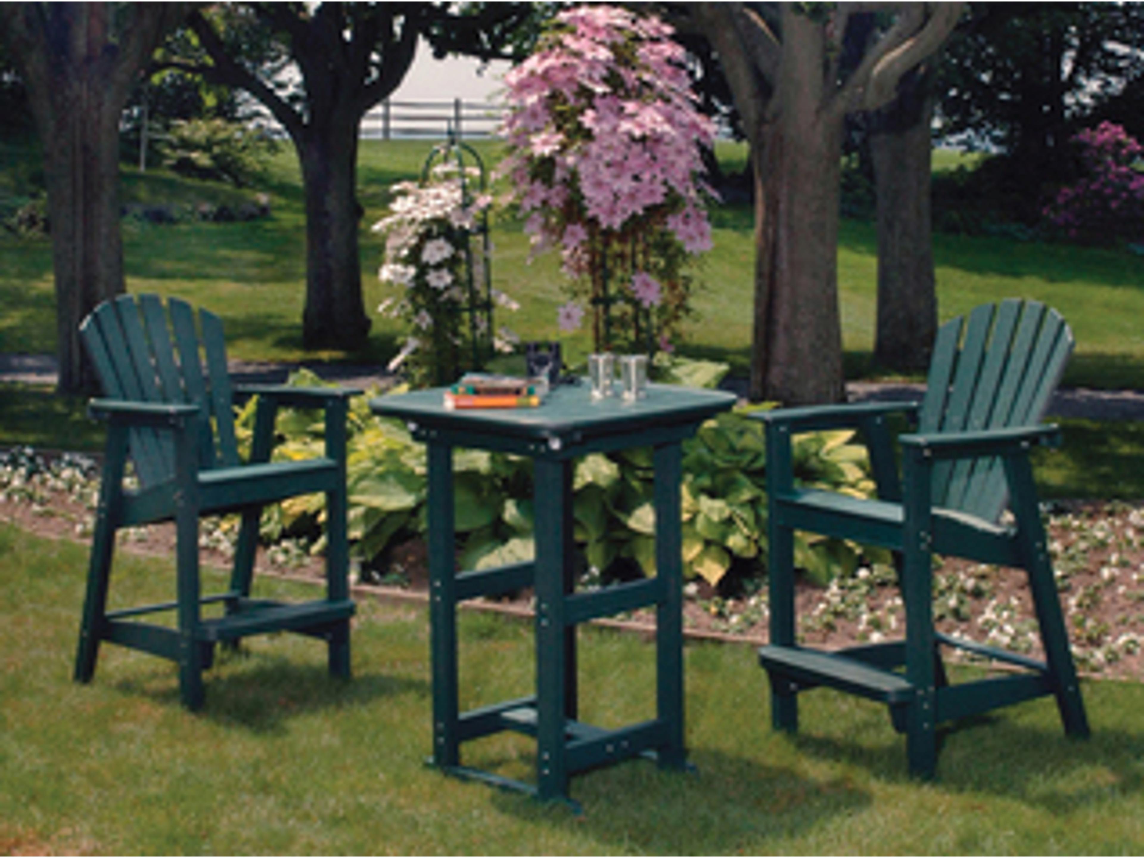 Shellback Adirondack Recycled Plastic Outdoor Dining Set