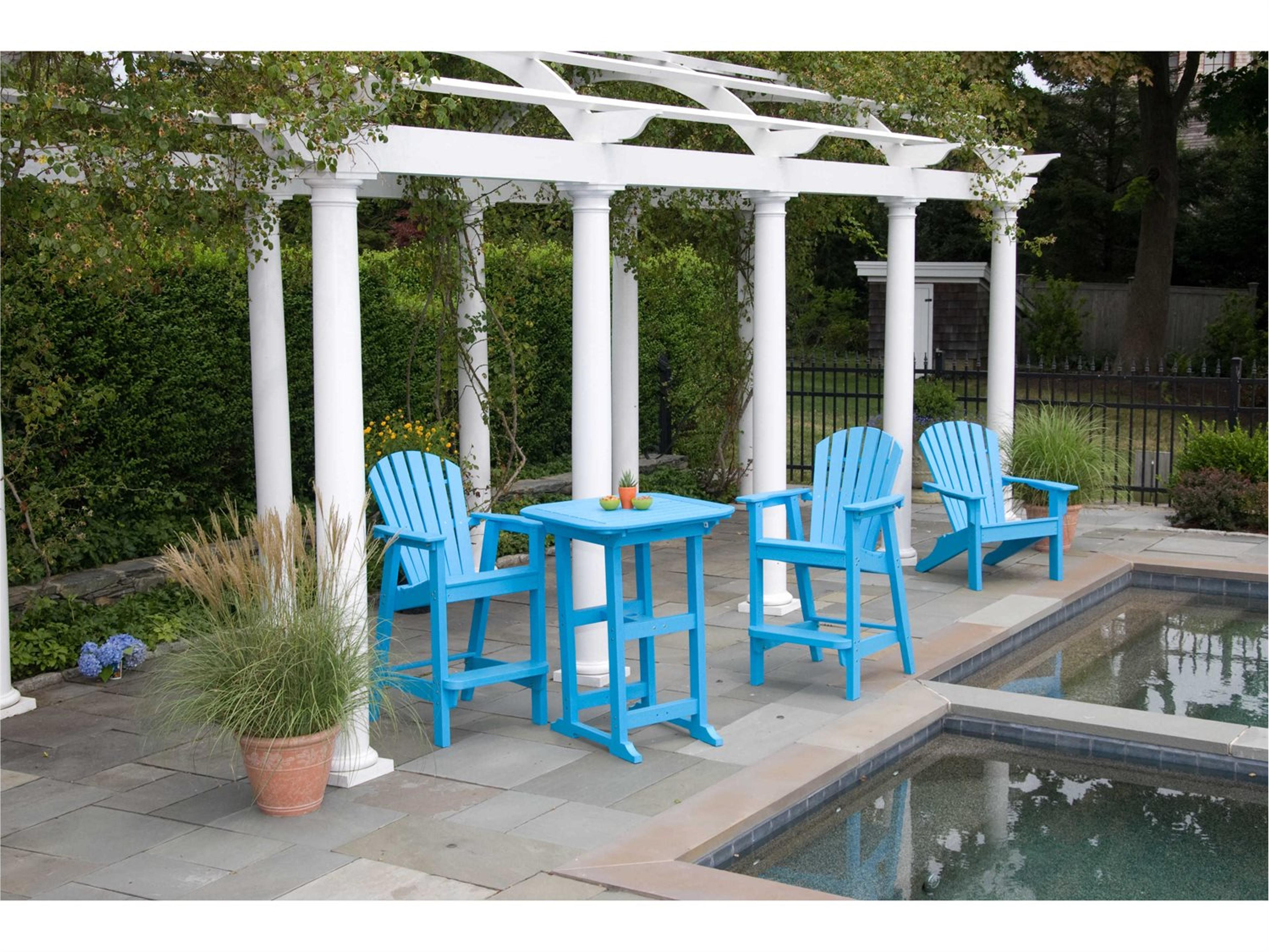 Shellback Adirondack Recycled Plastic Bar Set