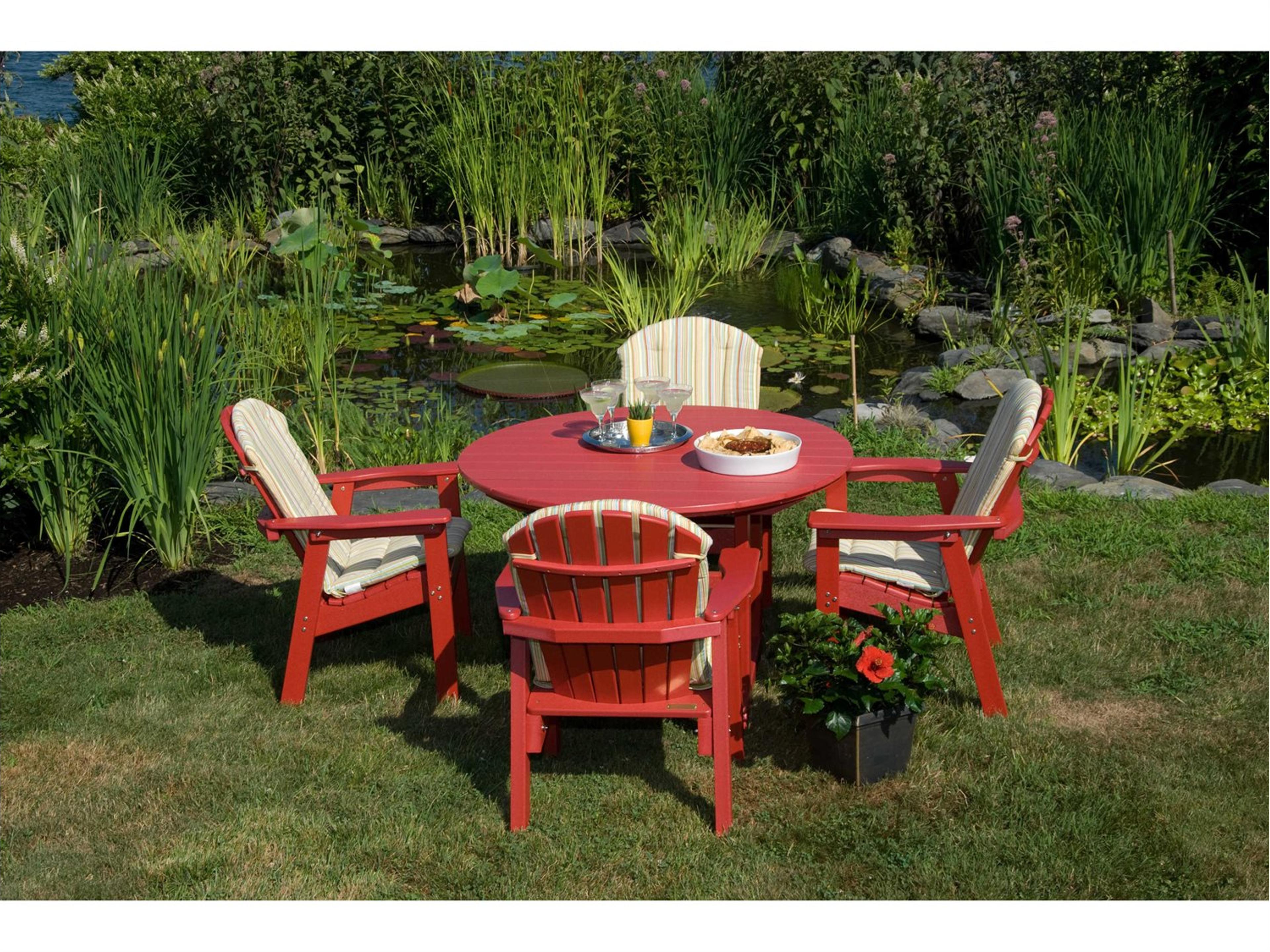 Shellback Adirondack Recycled Plastic Outdoor Dining Set