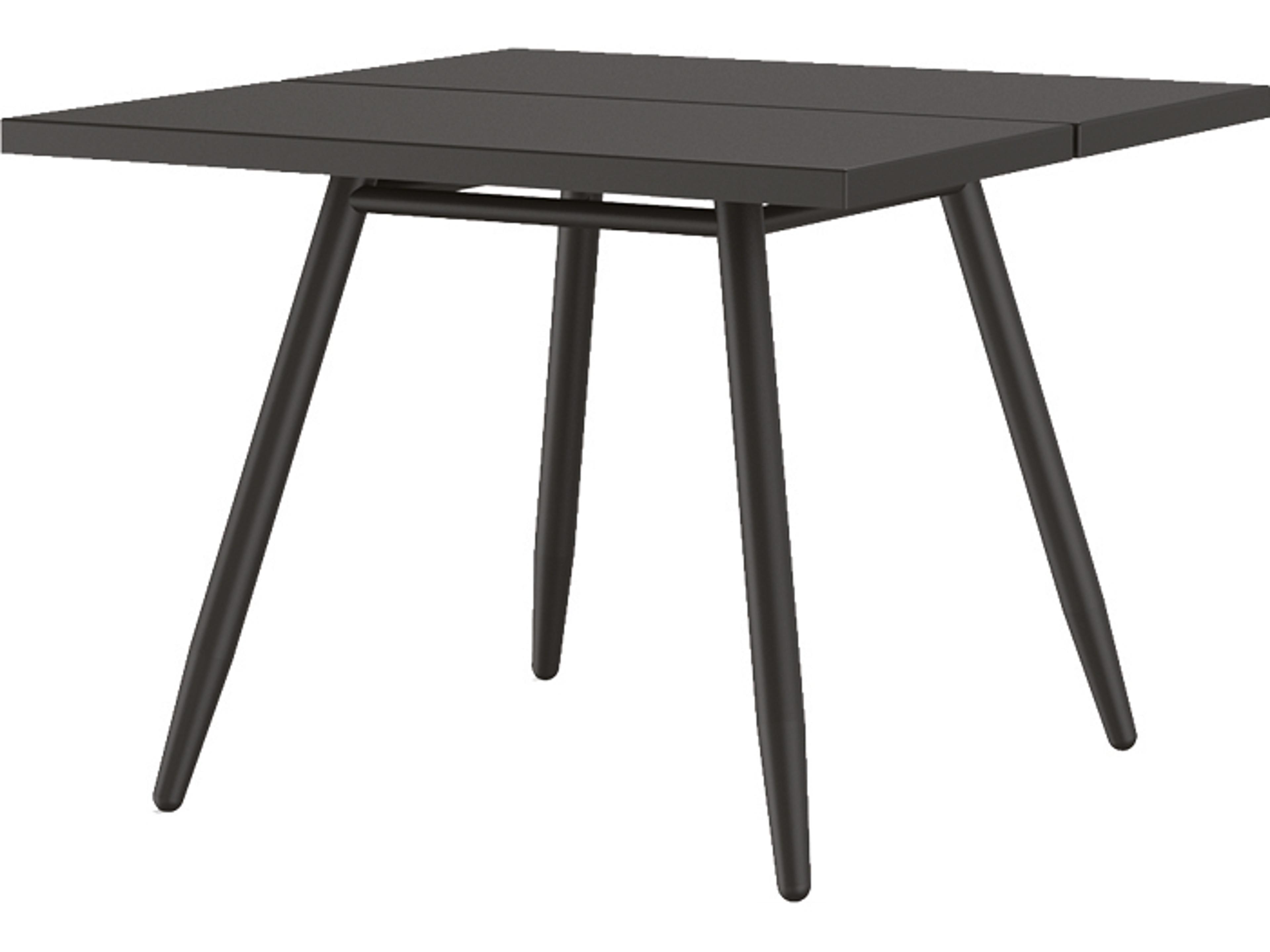 Via Aluminum Stipa Square Outdoor Dining Table