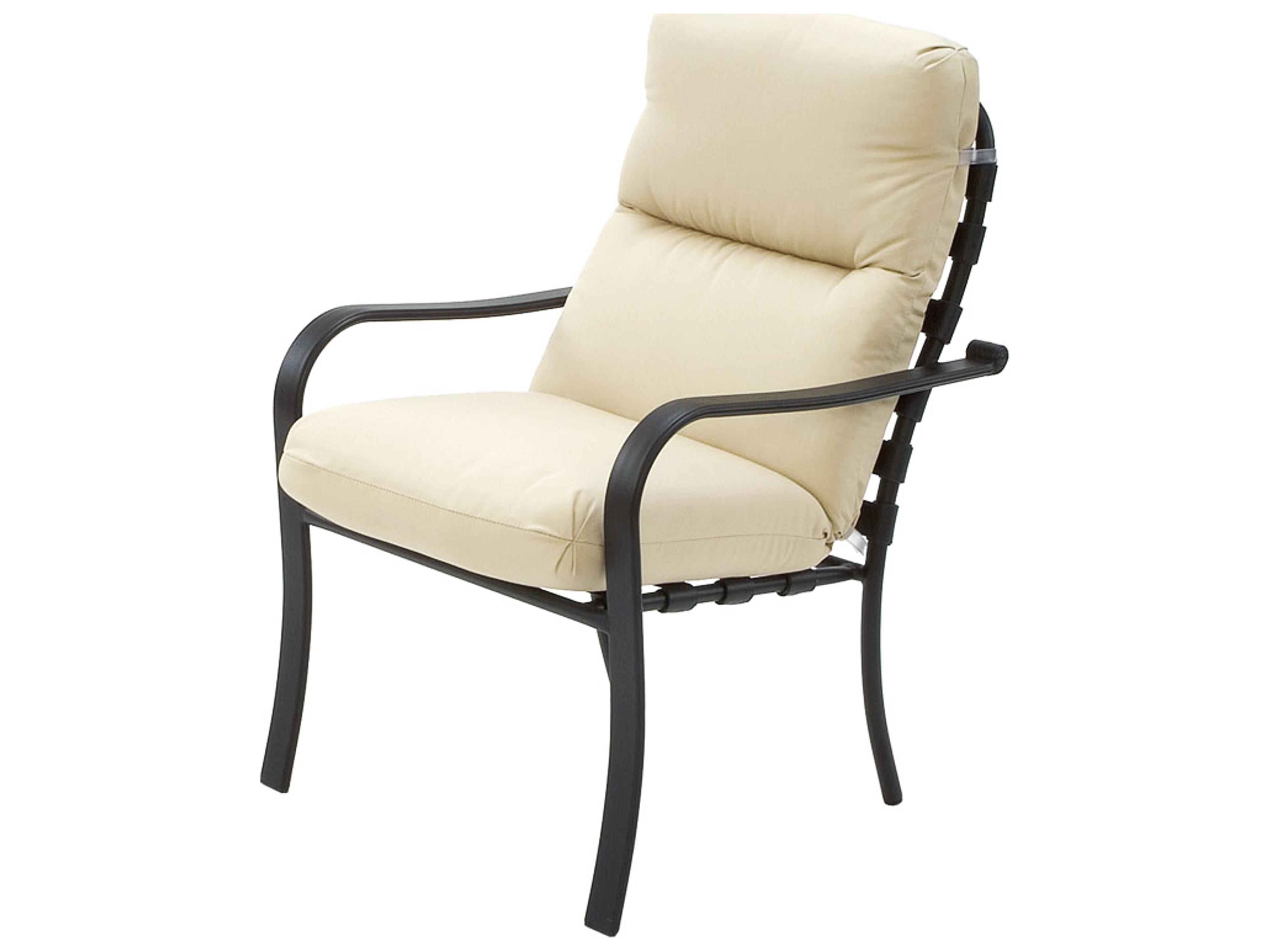 Rosetta Cushion Aluminum Patio Dining Arm Chair