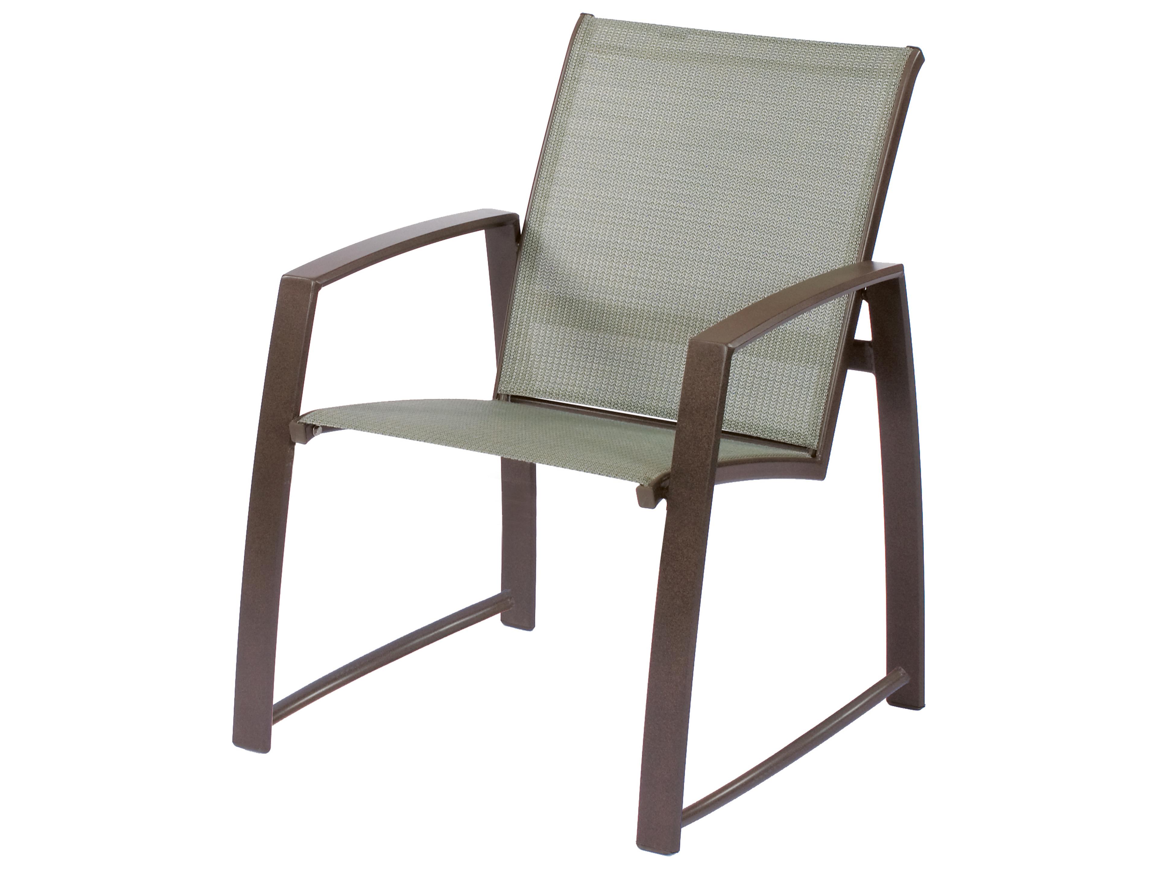 Vision Sling Outdoor Patio Dining Chair with Arm Brace