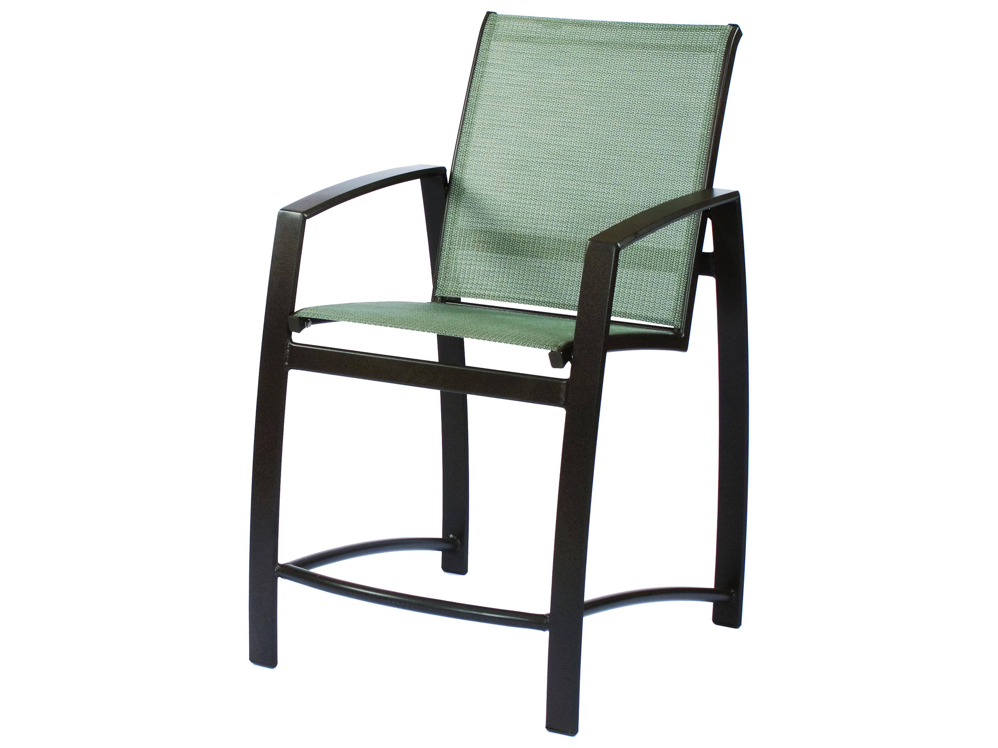 Vision Sling Aluminum Arm Outdoor Patio Counter Stool