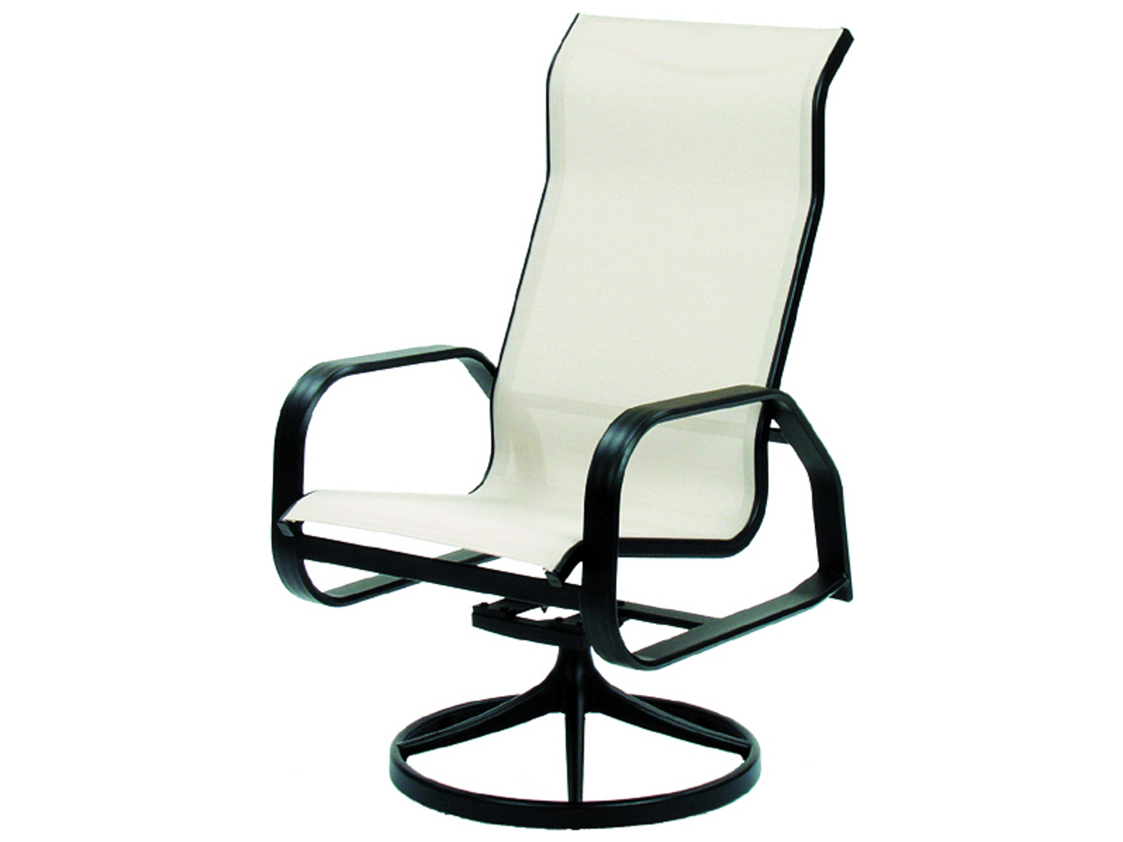 Maya Sling Aluminum Supreme Swivel Tilt Outdoor Patio Dining Arm Chair