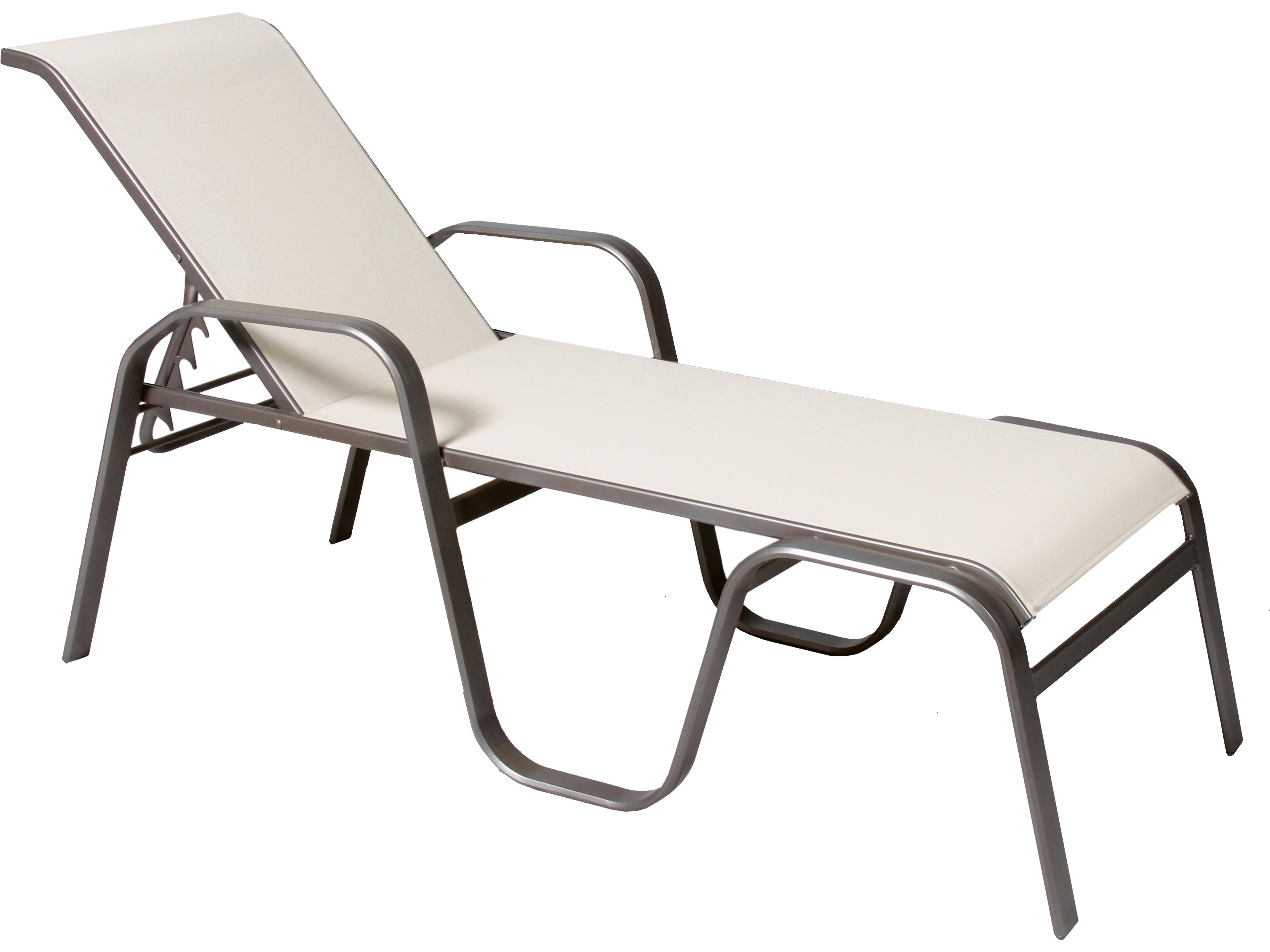 Maya Sling Aluminum Stackable Patio Chaise Lounge