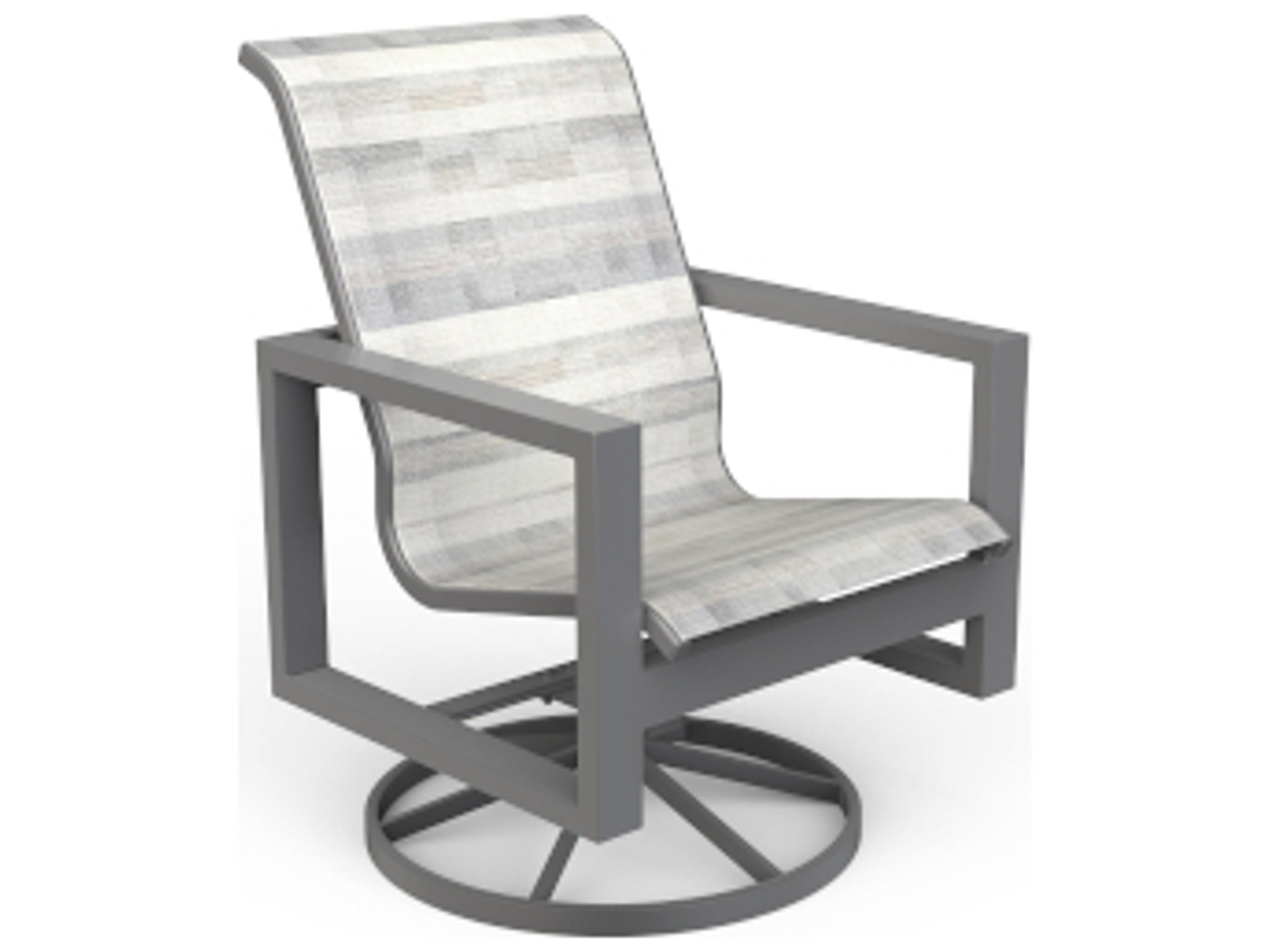 Vectra Sling Aluminum Swivel Rocker Outdoor Dining Arm Chair