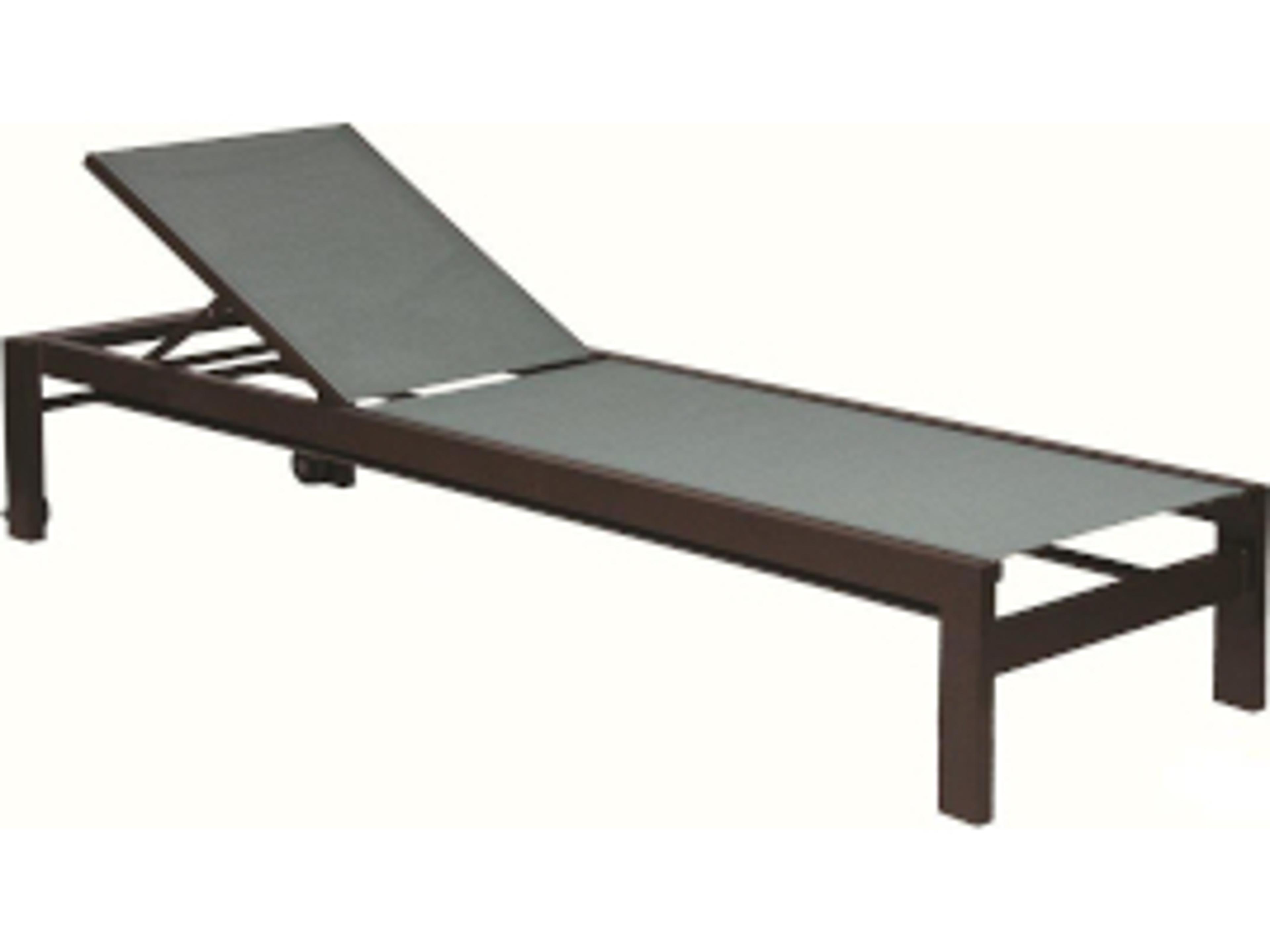 Vectra Bold Sling Aluminum Patio Chaise Lounge with Wheels