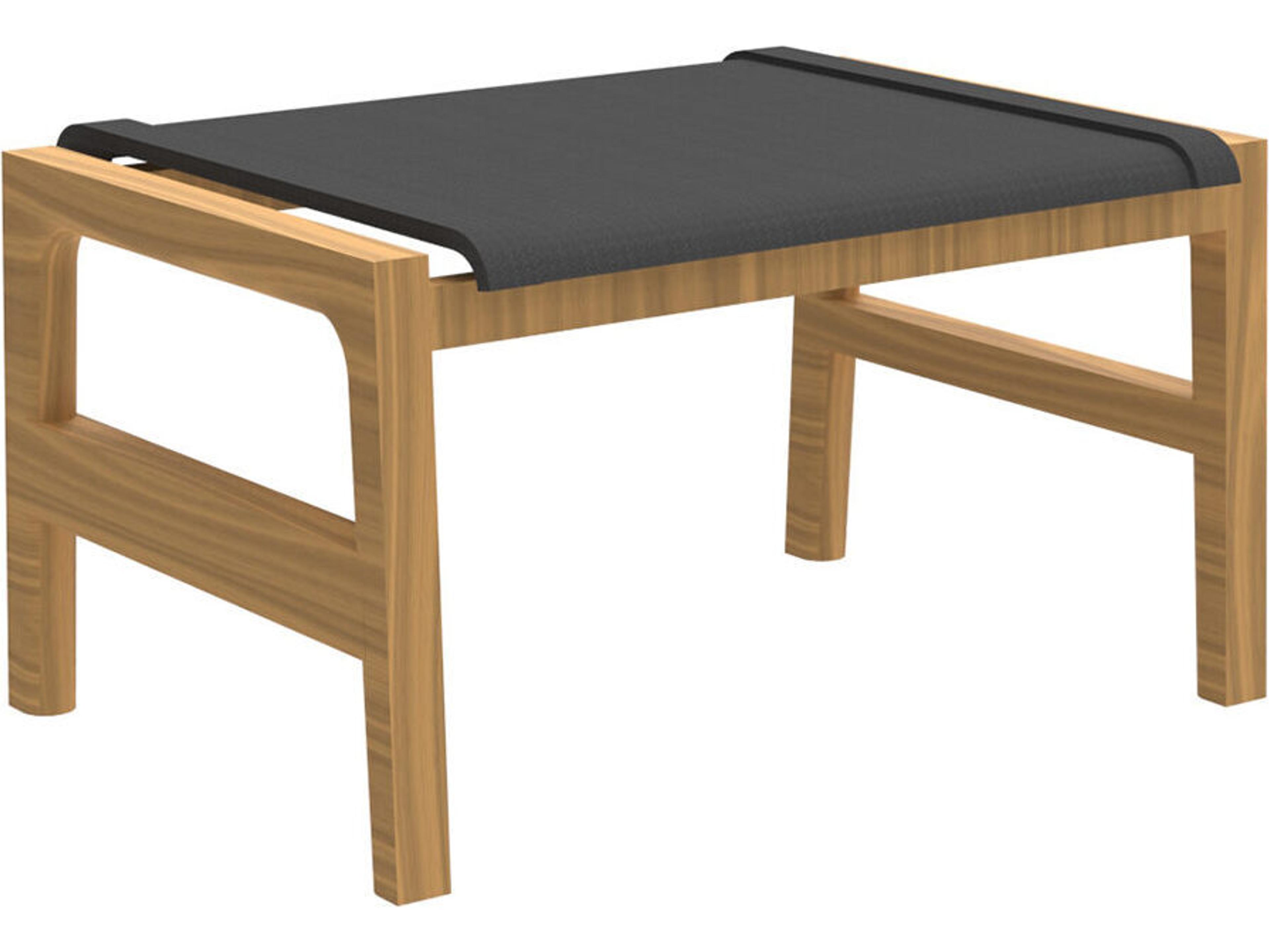 Seashore N-Dura Wood Sling Outdoor Patio Ottoman