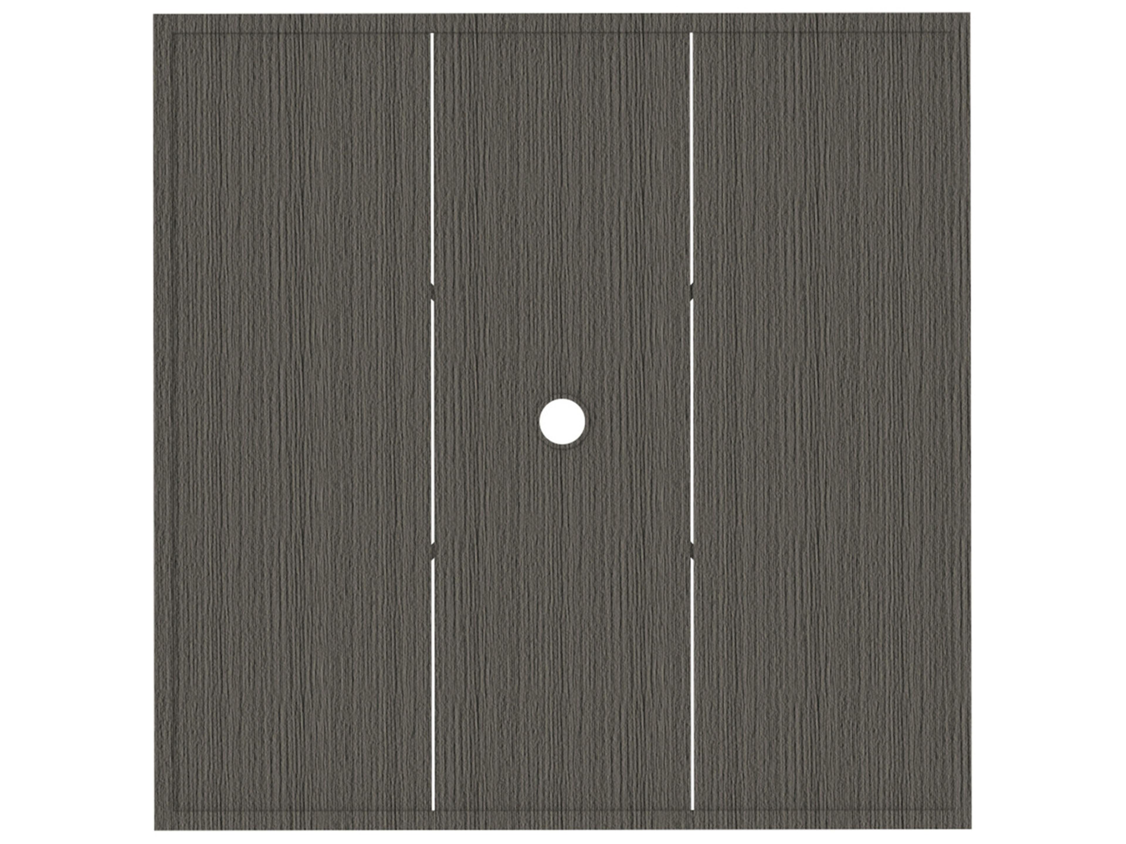 Wrought Aluminum Square Table Top with Umbrella Hole