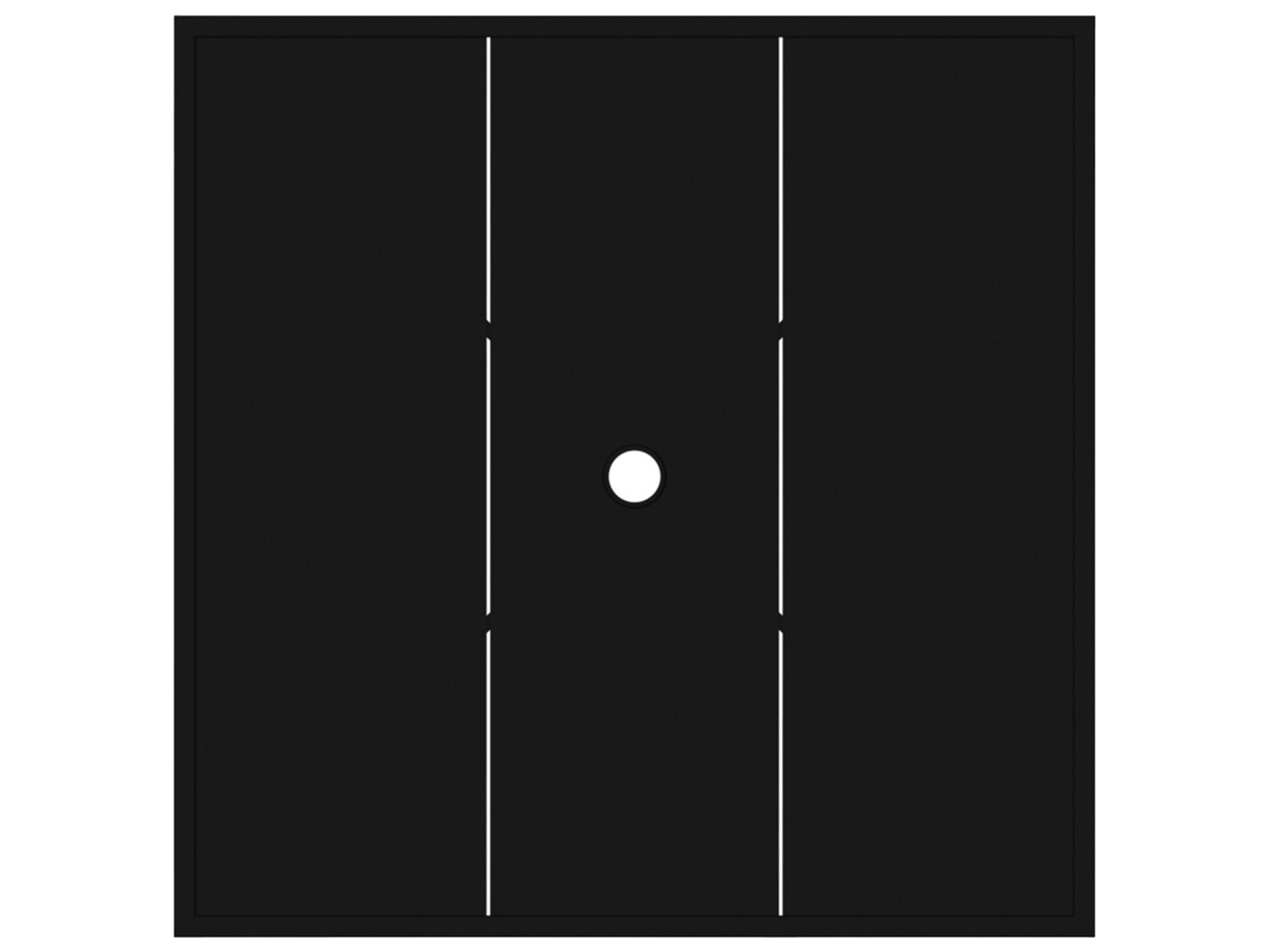 Summer Classics Wrought Aluminum Square Table Top with Umbrella Hole