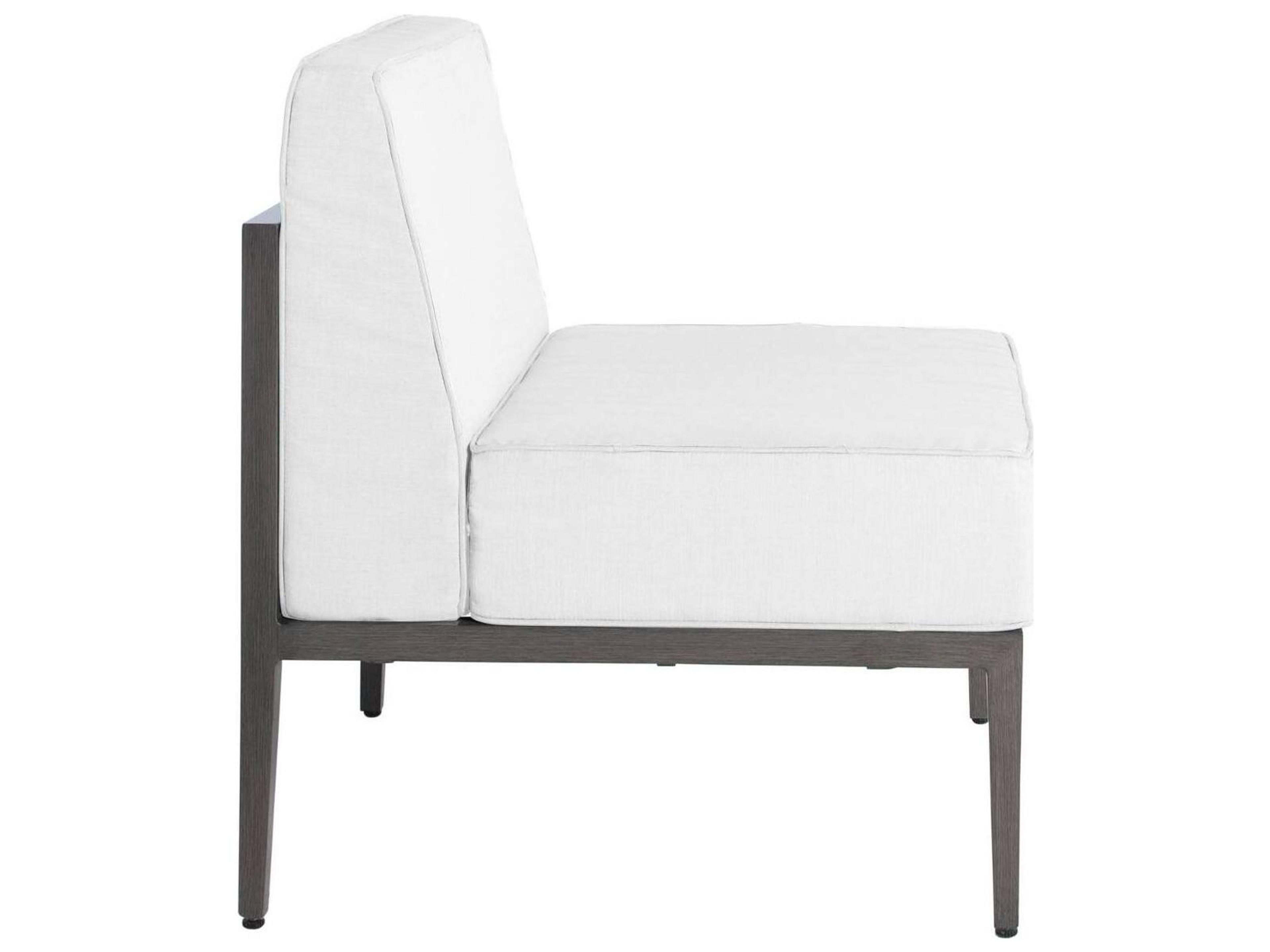 Summer Classics Santa Barbara Aluminum Slate Grey Slipper Modular Outdoor Lounge Chair