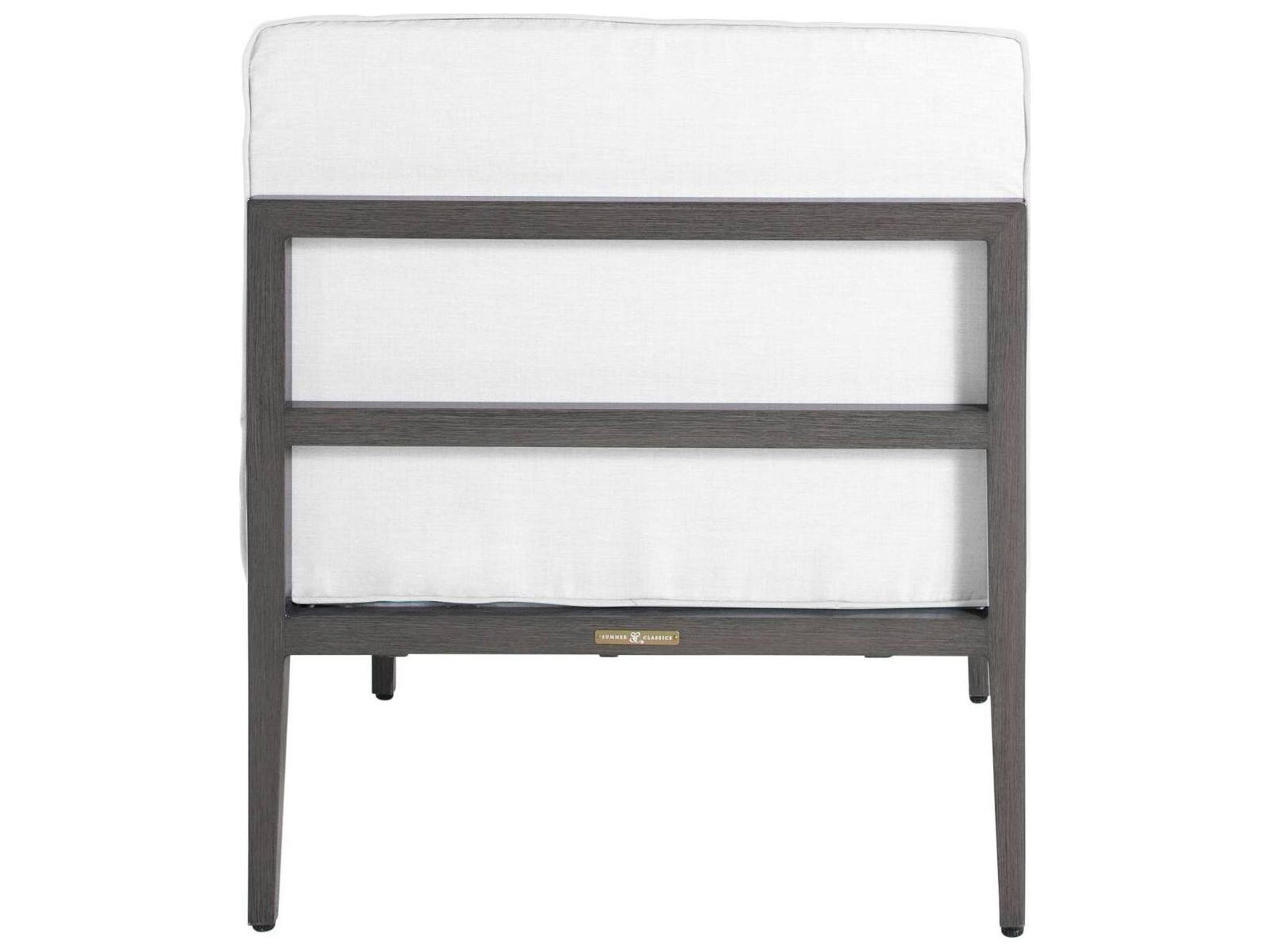 Summer Classics Santa Barbara Aluminum Slate Grey Slipper Modular Outdoor Lounge Chair