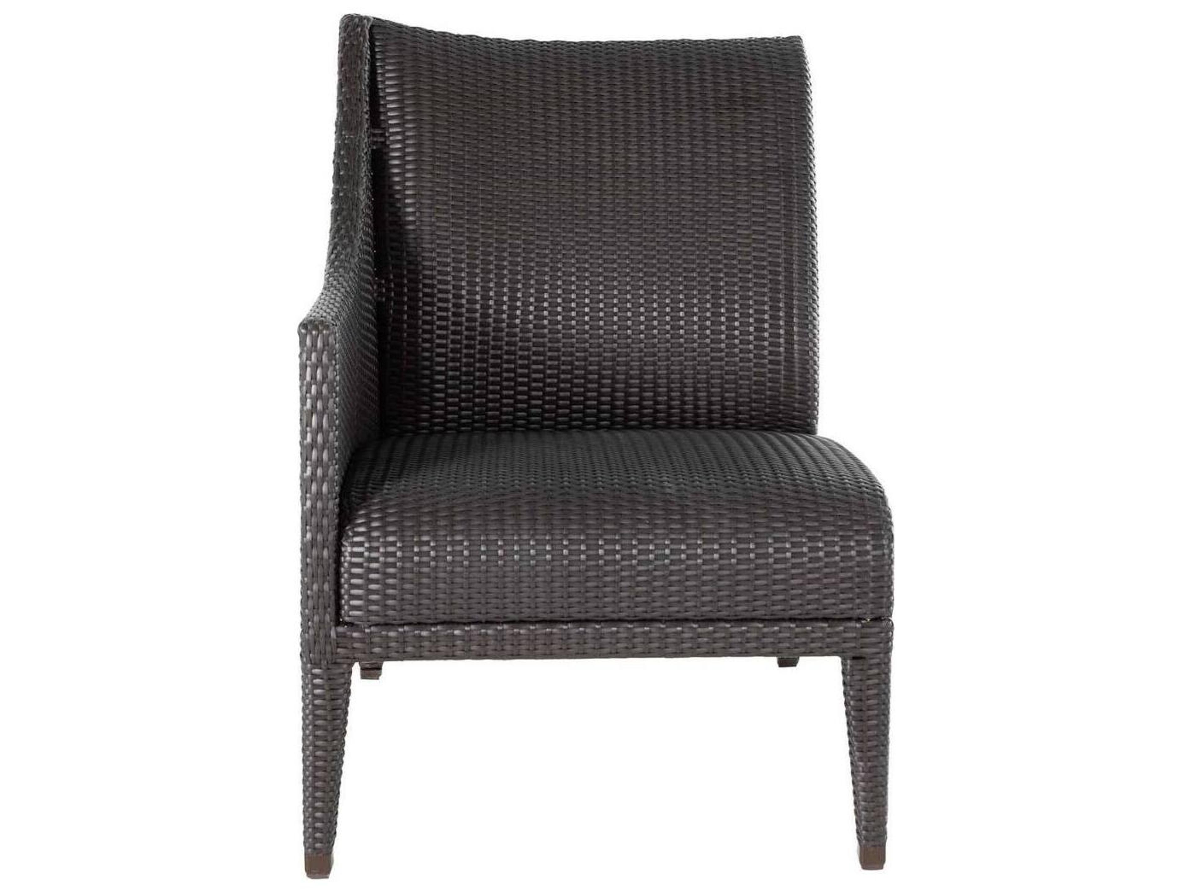 Summer Classics Athena Plus N-durs Resin Wicker Sectional Left Arm Outdoor Patio Lounge Chair