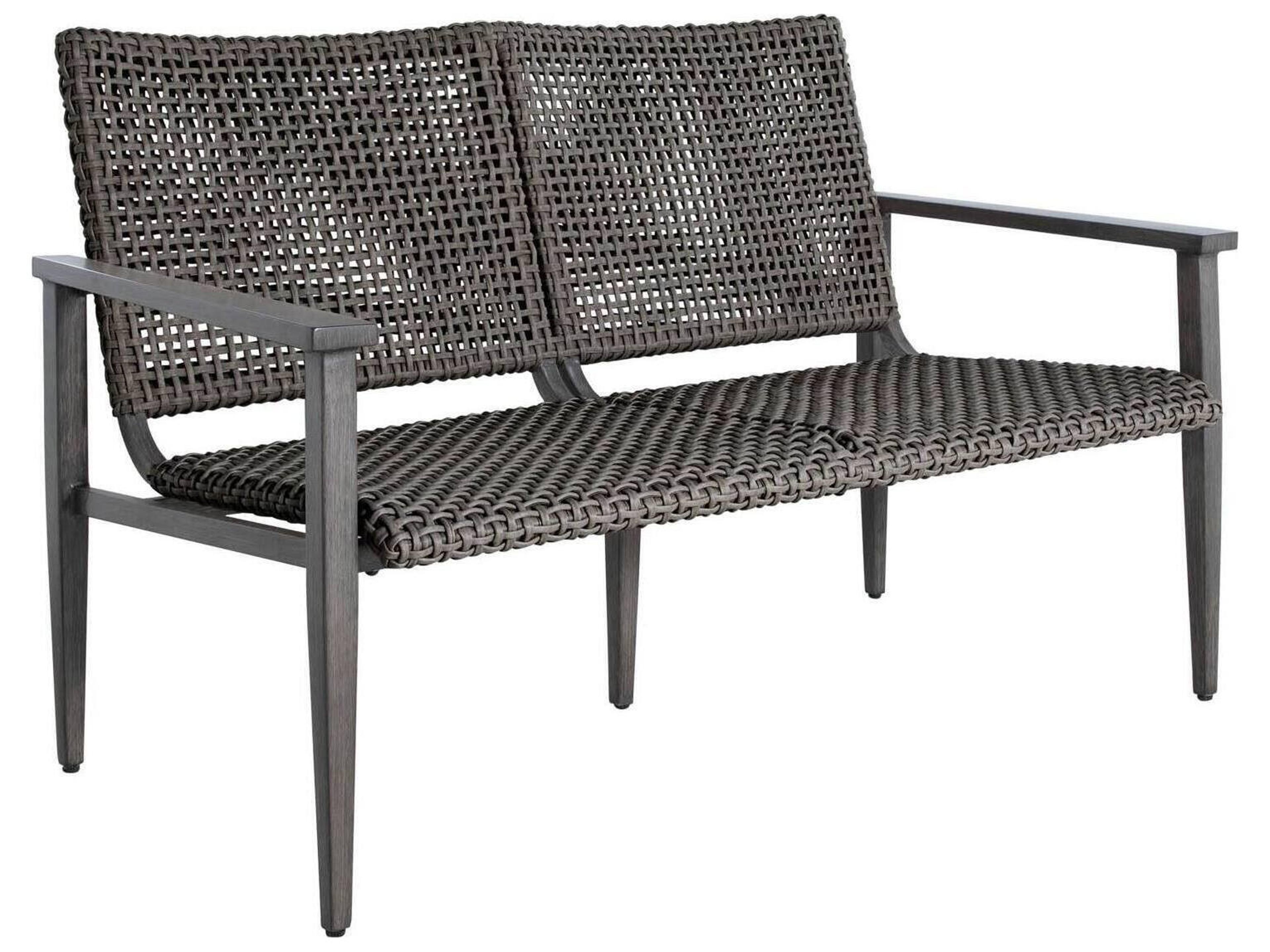 Harbor N-dura Resin Wicker Slate Grey Outdoor Loveseat