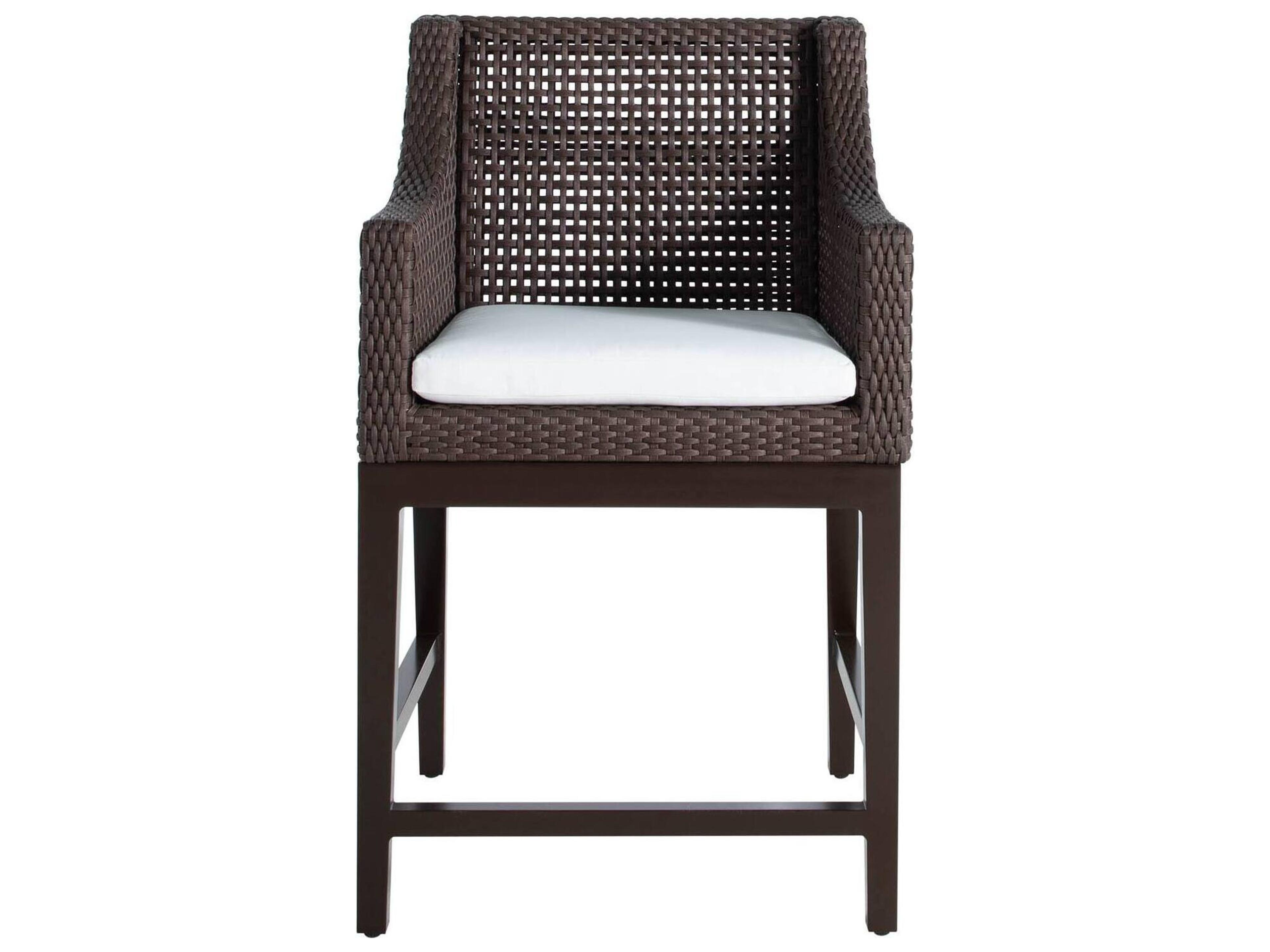 Summer Classics Montecito N-dura Resin Wicker Mahogany/Chestnut Patio Counter Stool