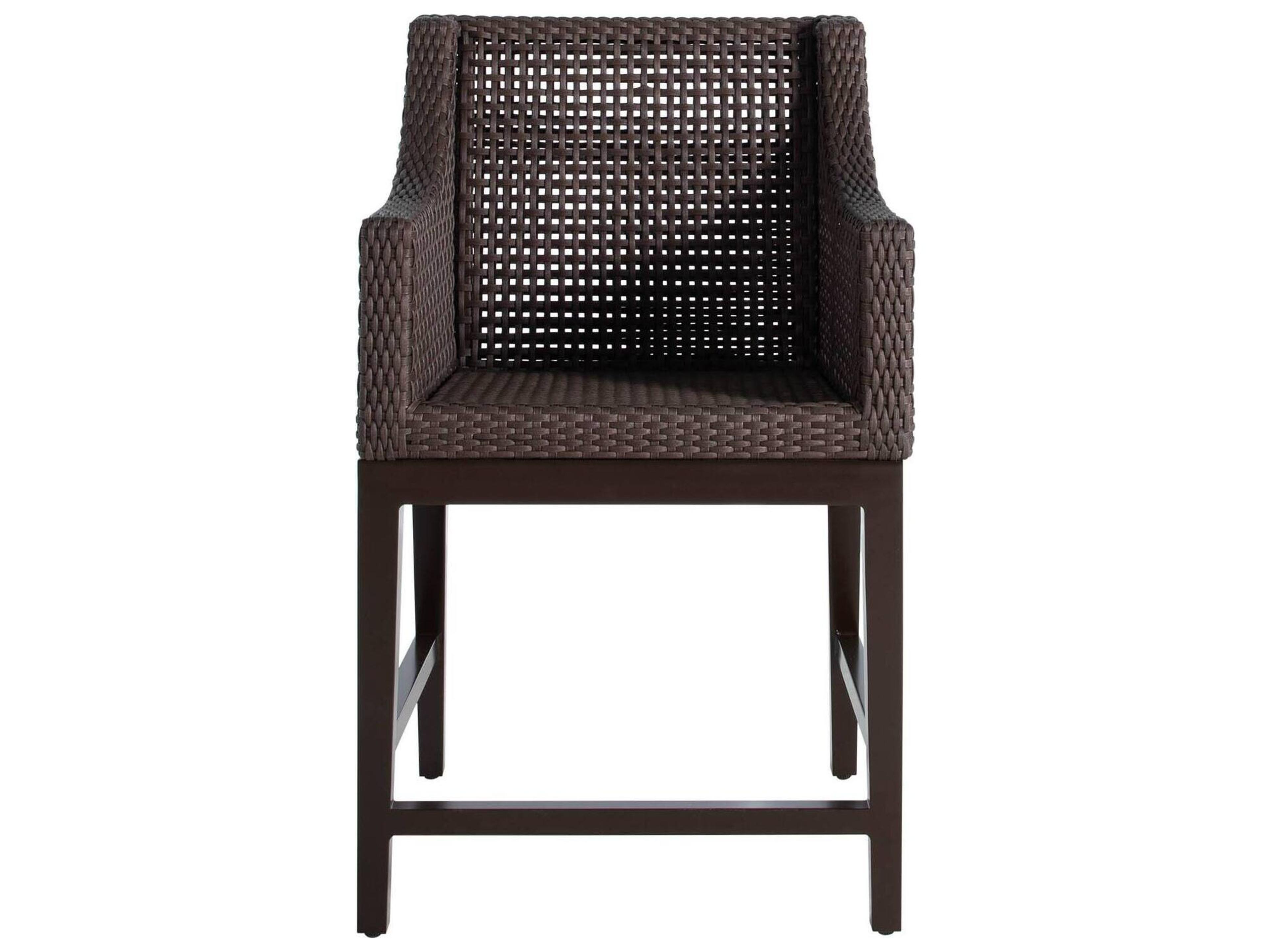 Summer Classics Montecito N-dura Resin Wicker Mahogany/Chestnut Patio Counter Stool