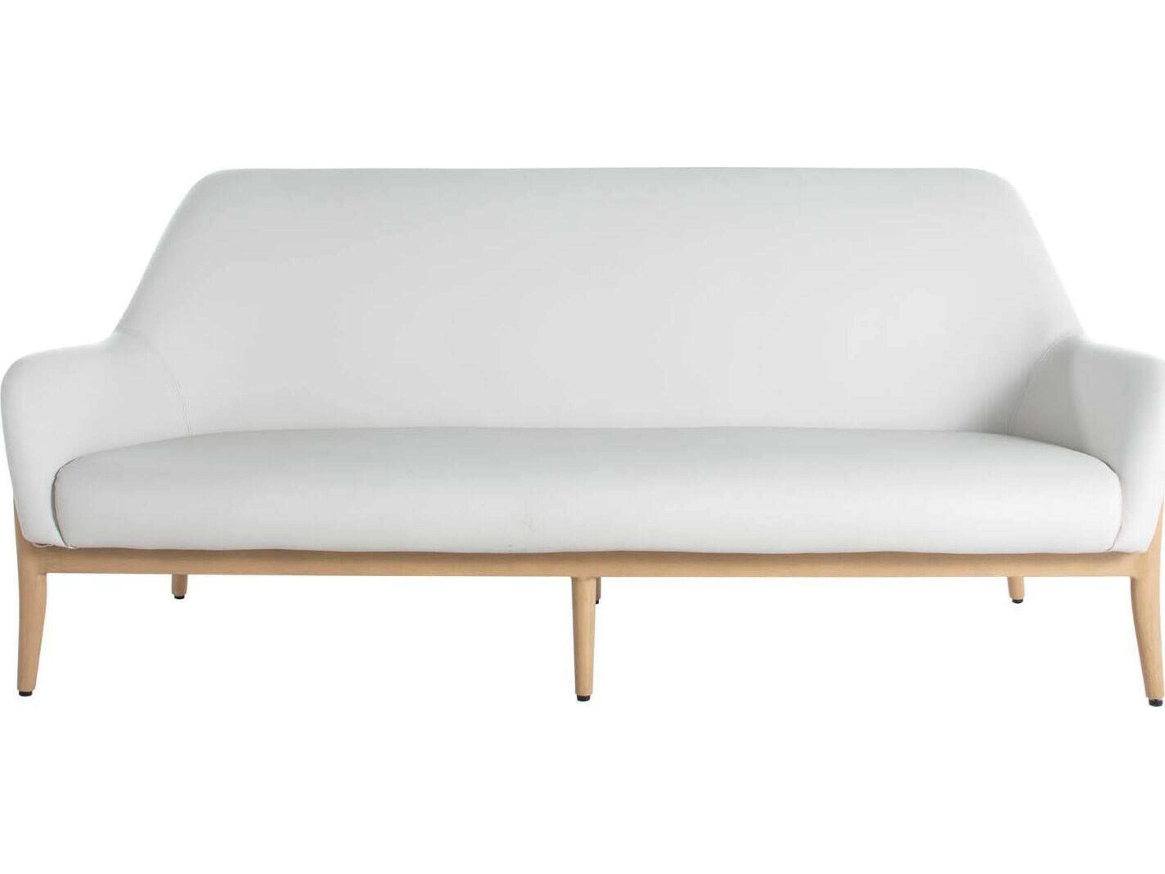 Summer Classics Palma N-Dura Resin Wicker Natural Outdoor Patio Sofa with Vinyl