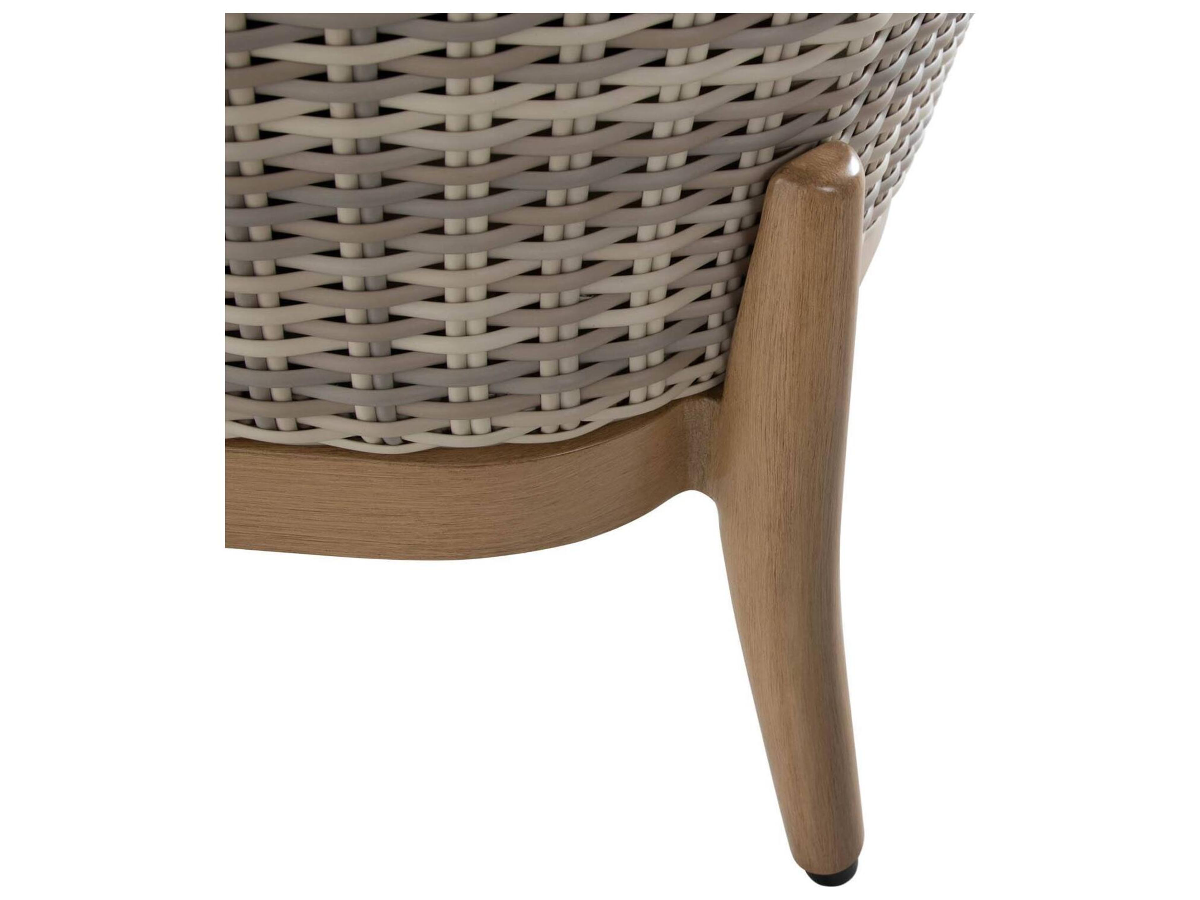 Summer Classics Palma N-Dura Resin Wicker Natural Outdoor Patio Loveseat with Vinyl