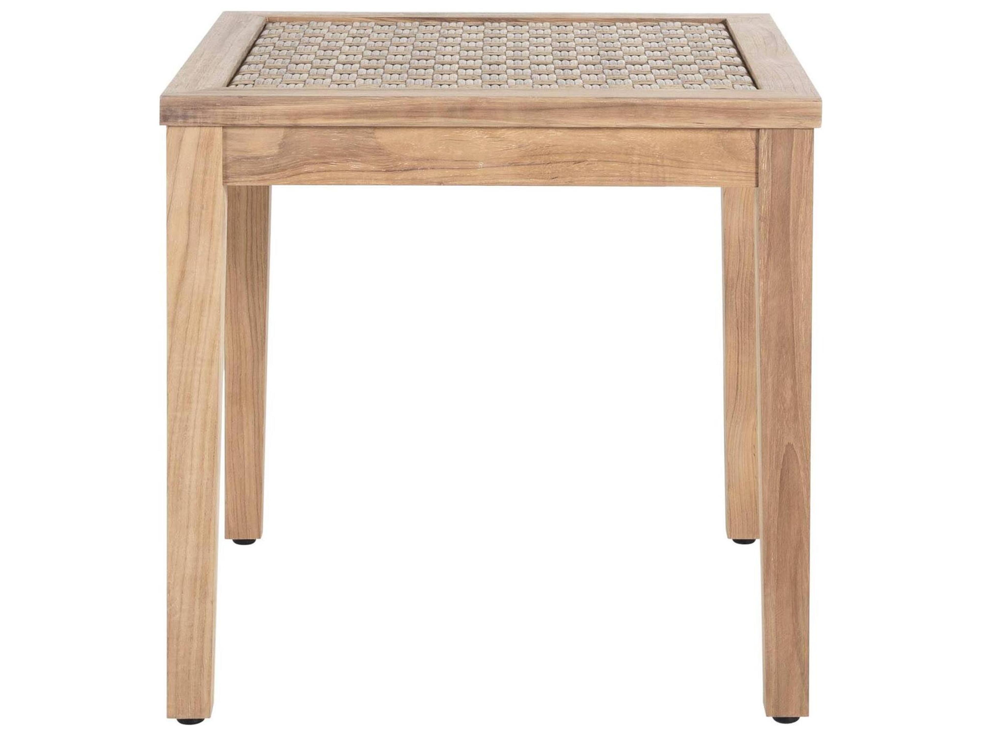Summer Classics Savannah Teak Natural Square Outdoor Patio End Table