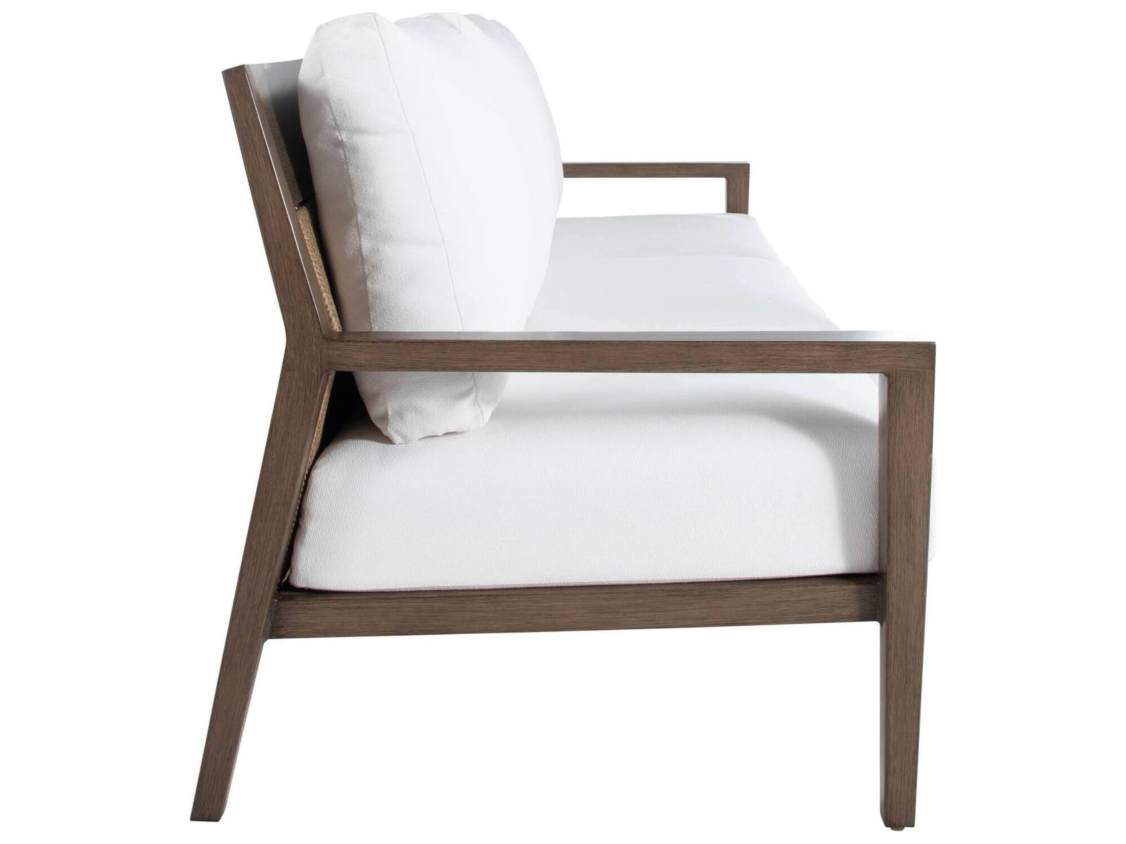 Summer Classics Savannah Aluminum N-Dura Resin Wicker Oak/Raffia Outdoor Patio Sofa