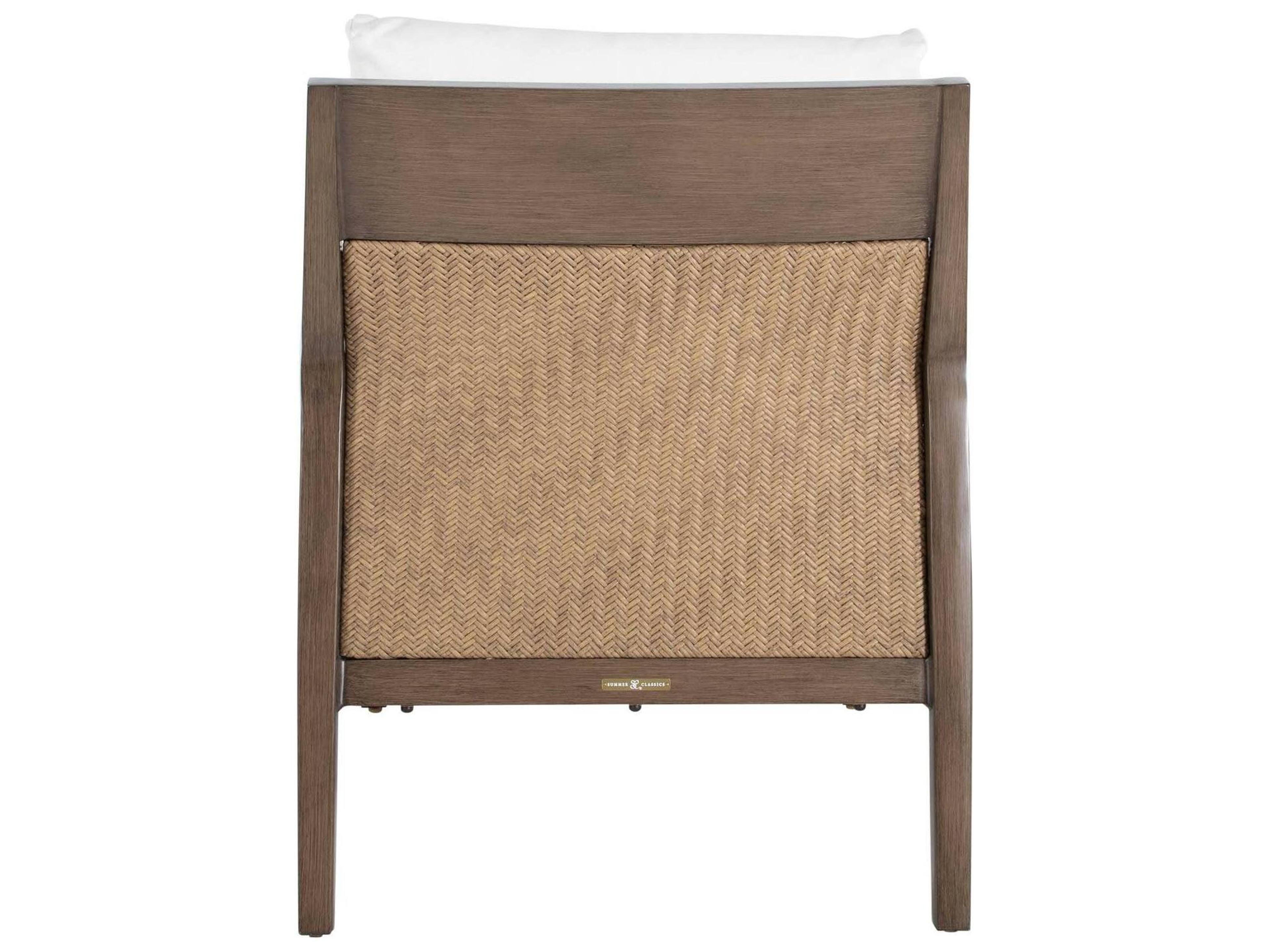 Summer Classics Savannah Aluminum N-Dura Resin Wicker Oak/Raffia Patio Lounge Chair