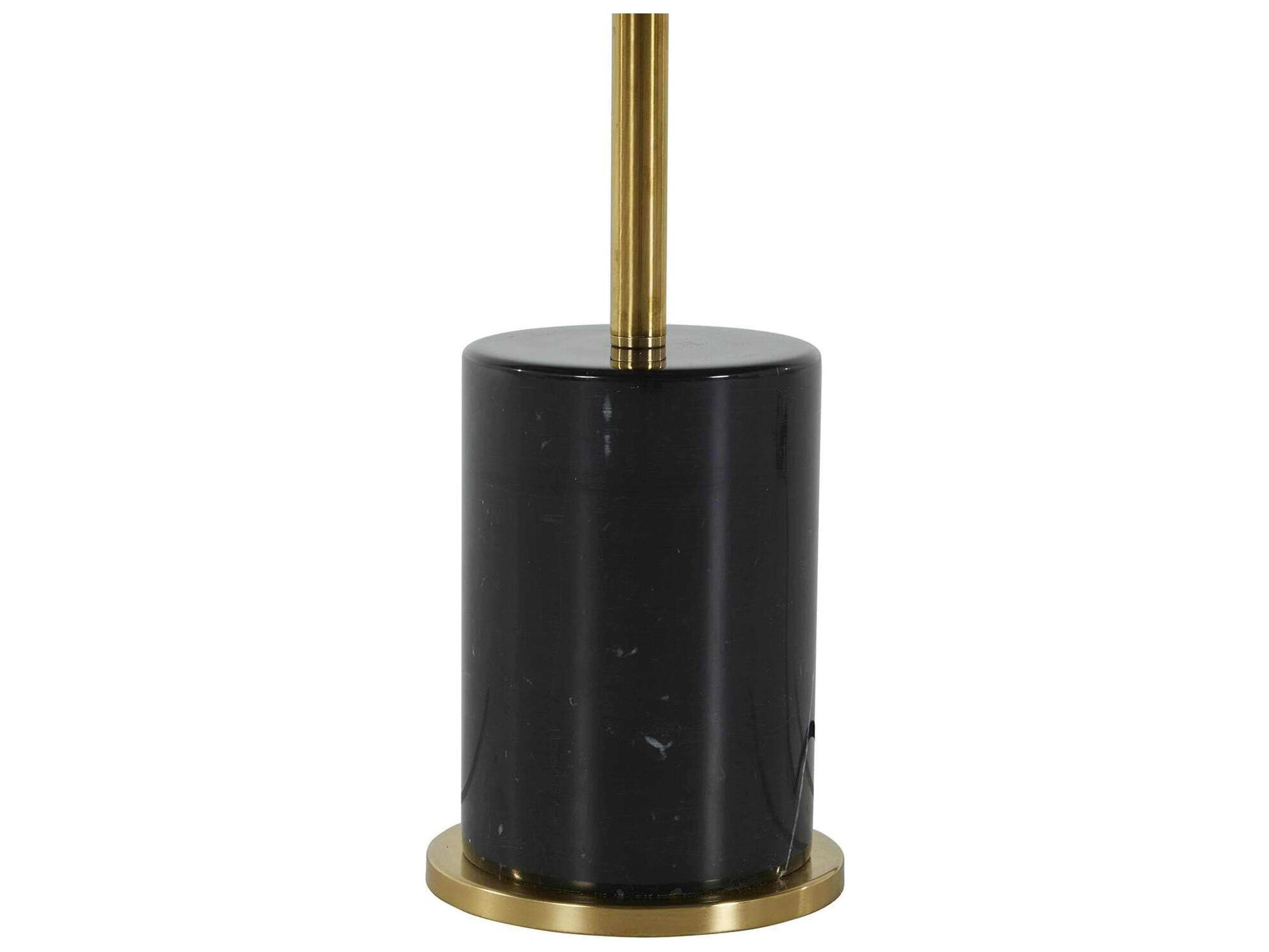 Summer Classics Gifford Iron Brass/Black Marble Floor Lamp