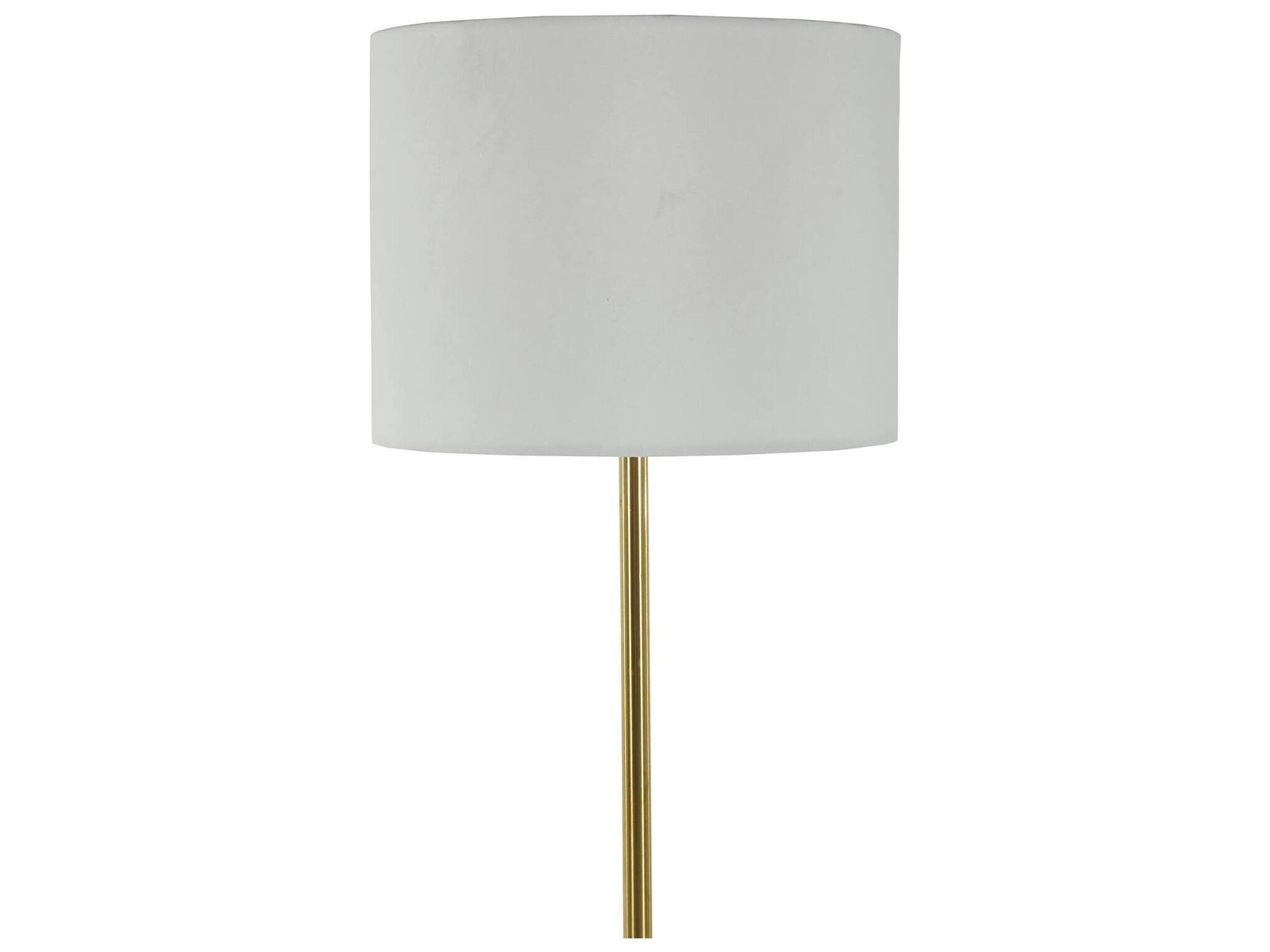 Summer Classics Gifford Iron Brass/Black Marble Floor Lamp