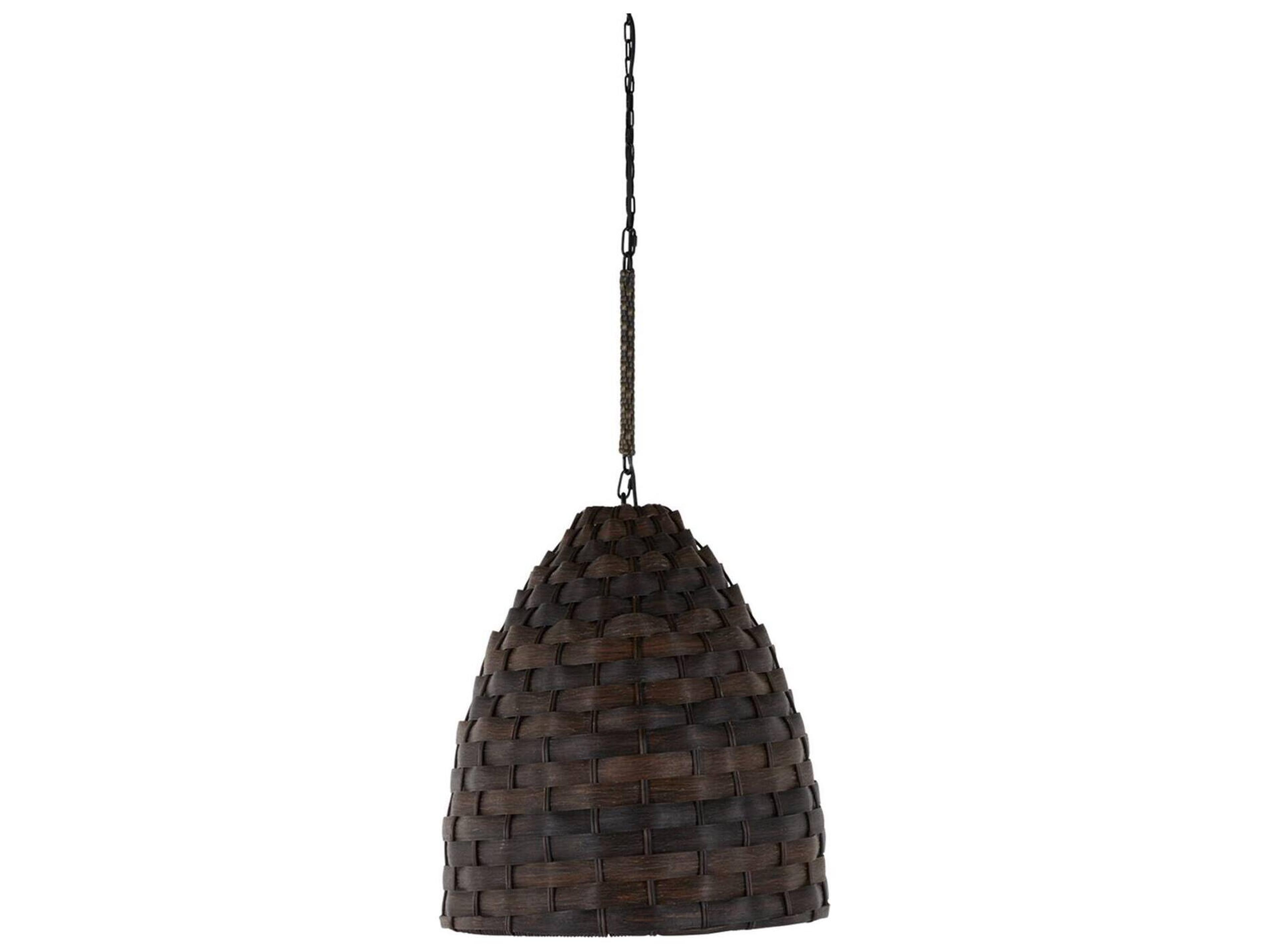 Hopkins Resin Wicker Black Walnut Outdoor Chandelier