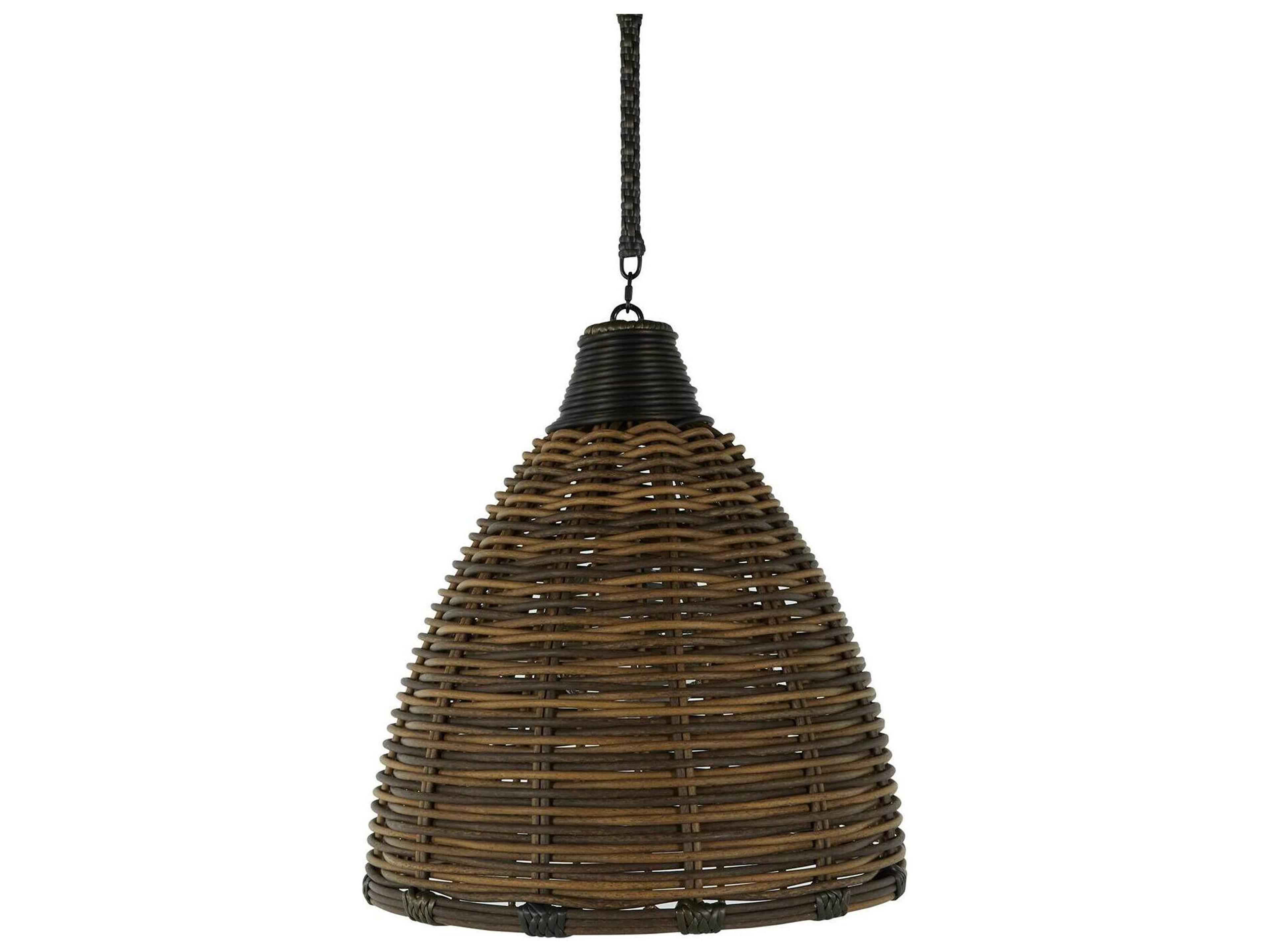 Prescott Resin Wicker Mahogany/Chestnut Outdoor Small Chandelier