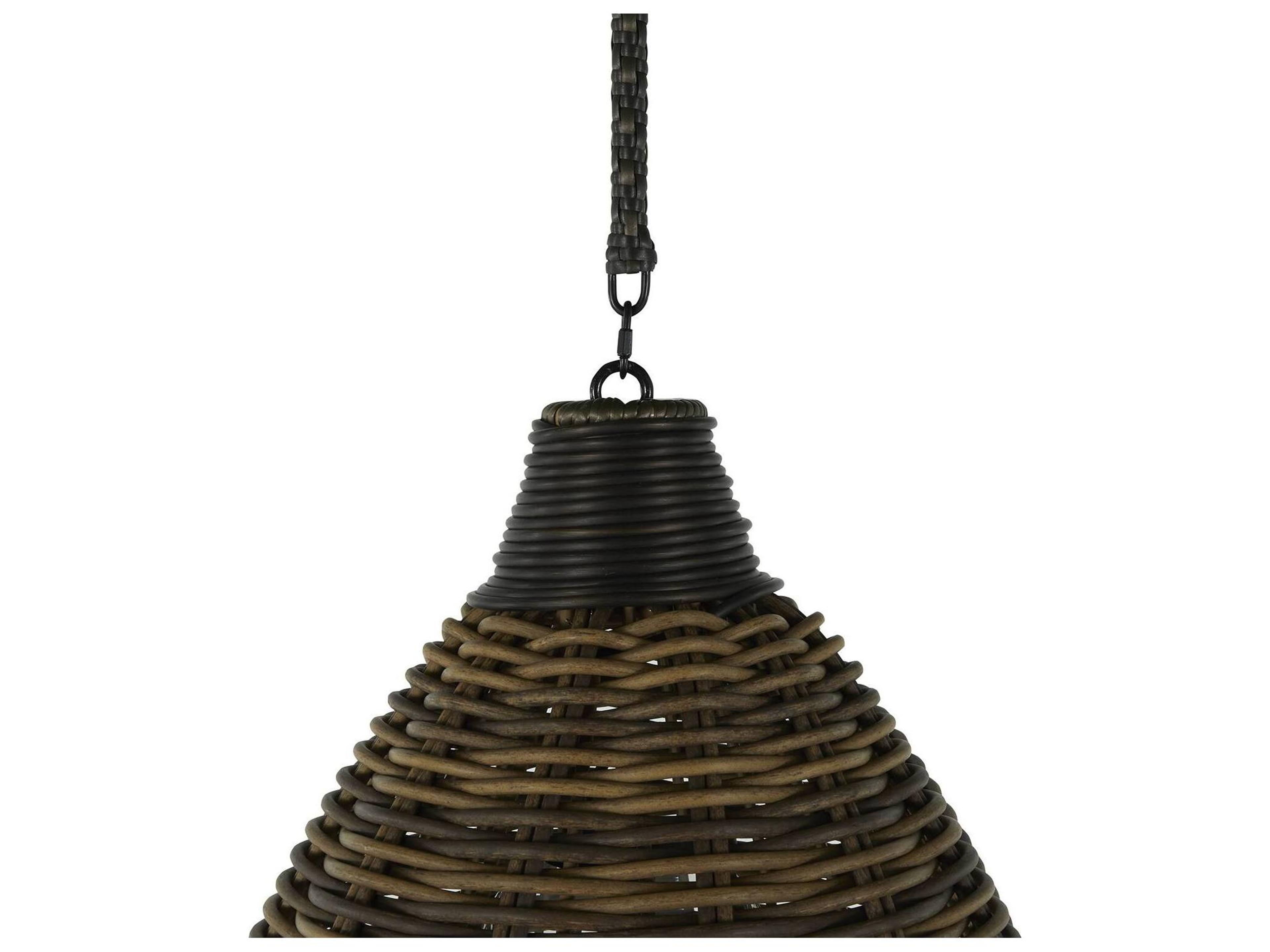 Summer Classics Prescott Resin Wicker Mahogany/Chestnut Outdoor Small Chandelier