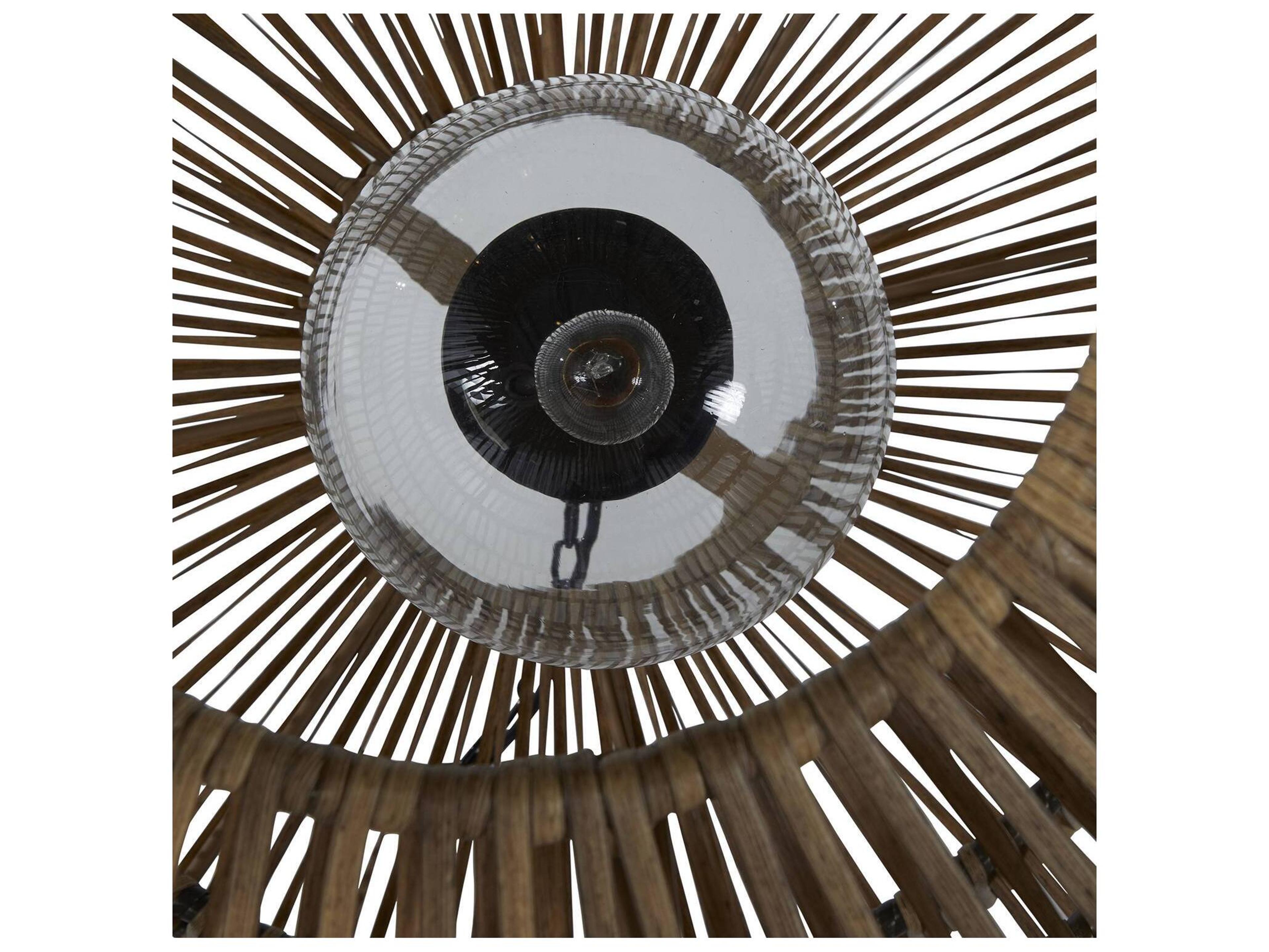 Summer Classics Mckenna Resin Rattan Onyx Outdoor Large Chandelier