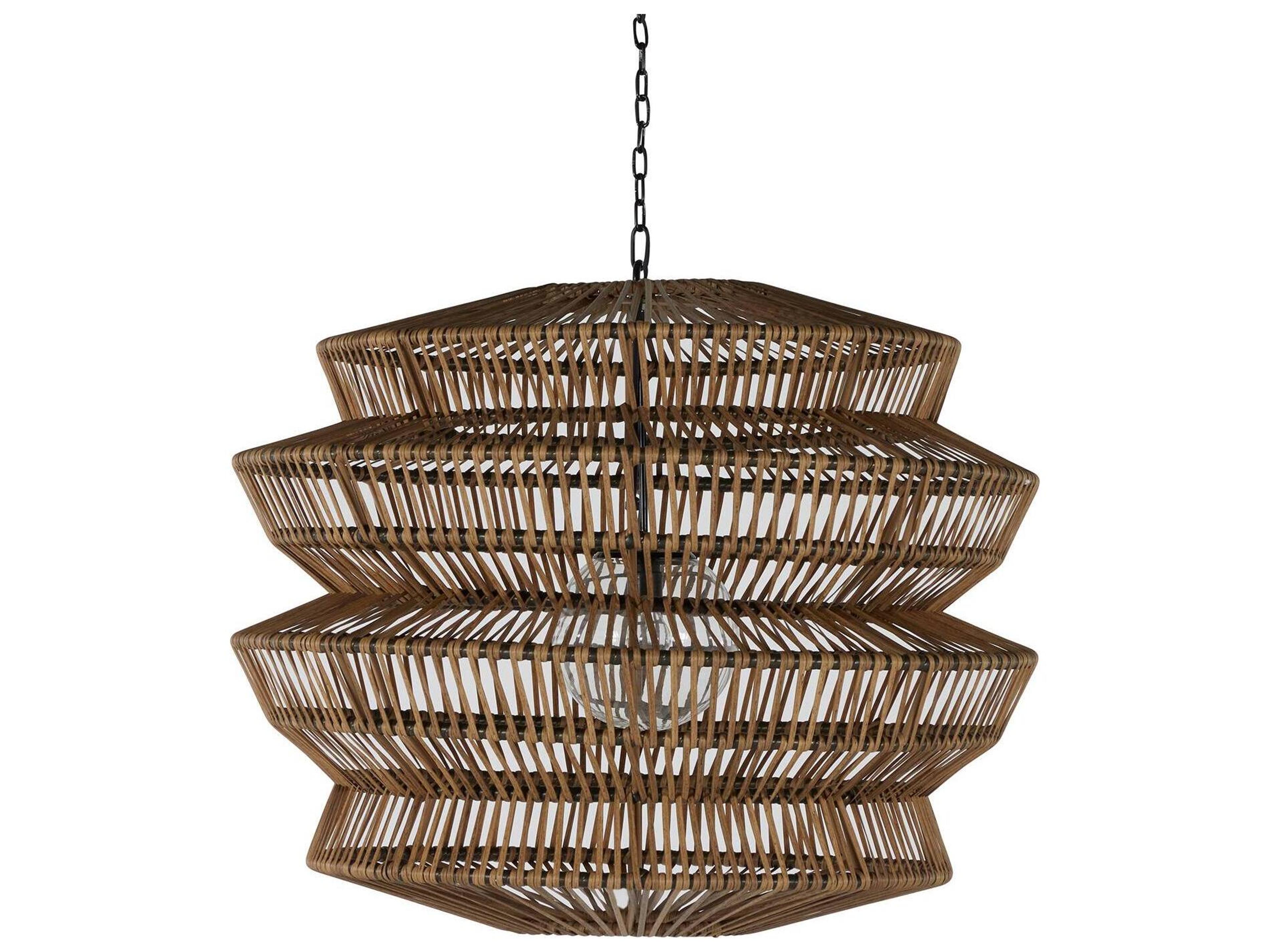 Mckenna Resin Rattan Raffia Outdoor Large Chandelier