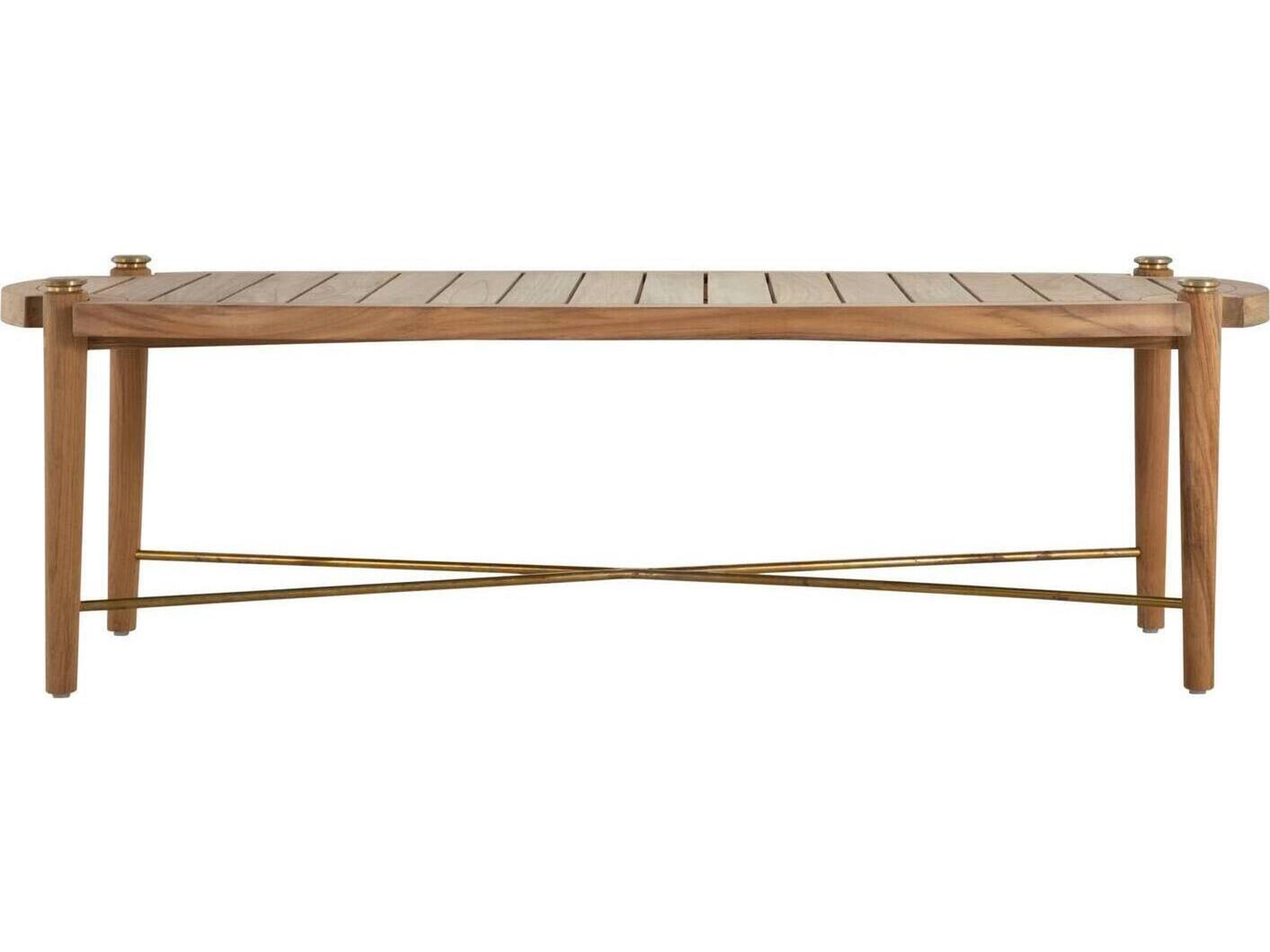 Summer Classics Pacifica Natural Teak Rectangular Outdoor Patio Coffee Table